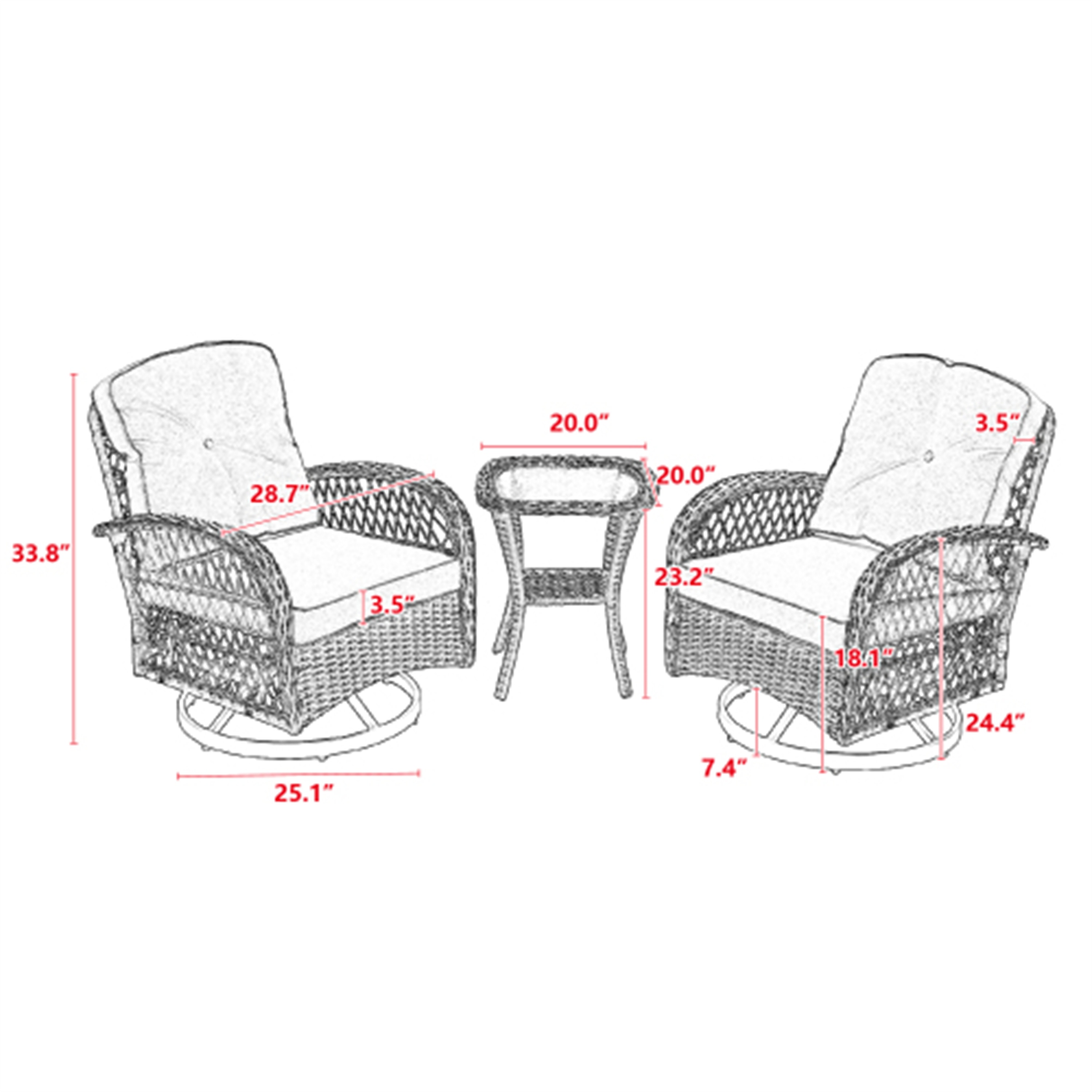 Damerin PCB06N781 Patio-Chairs - View #4