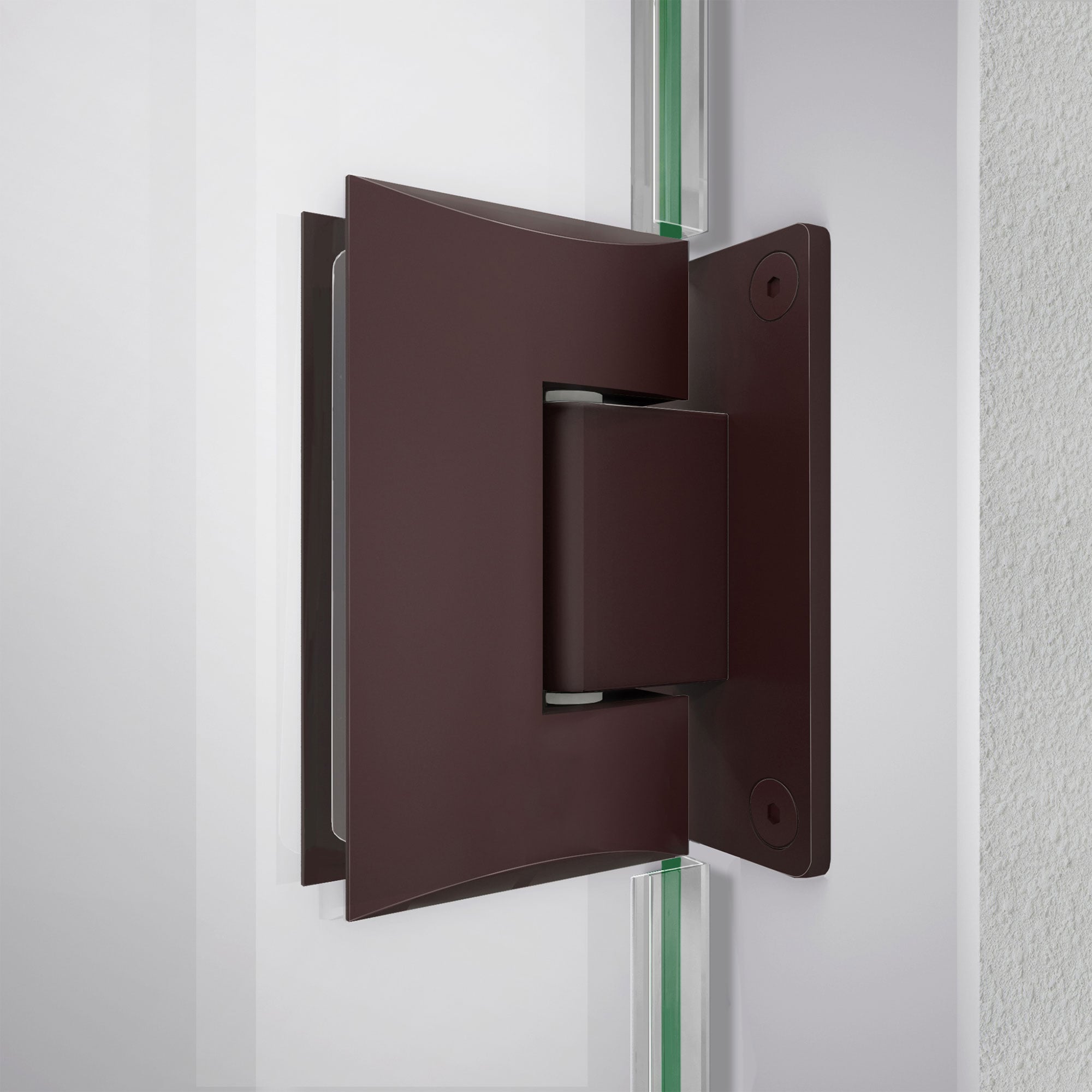 Unidoor-LS 43" Black Frameless Hinged Shower Door with ClearMax Glass