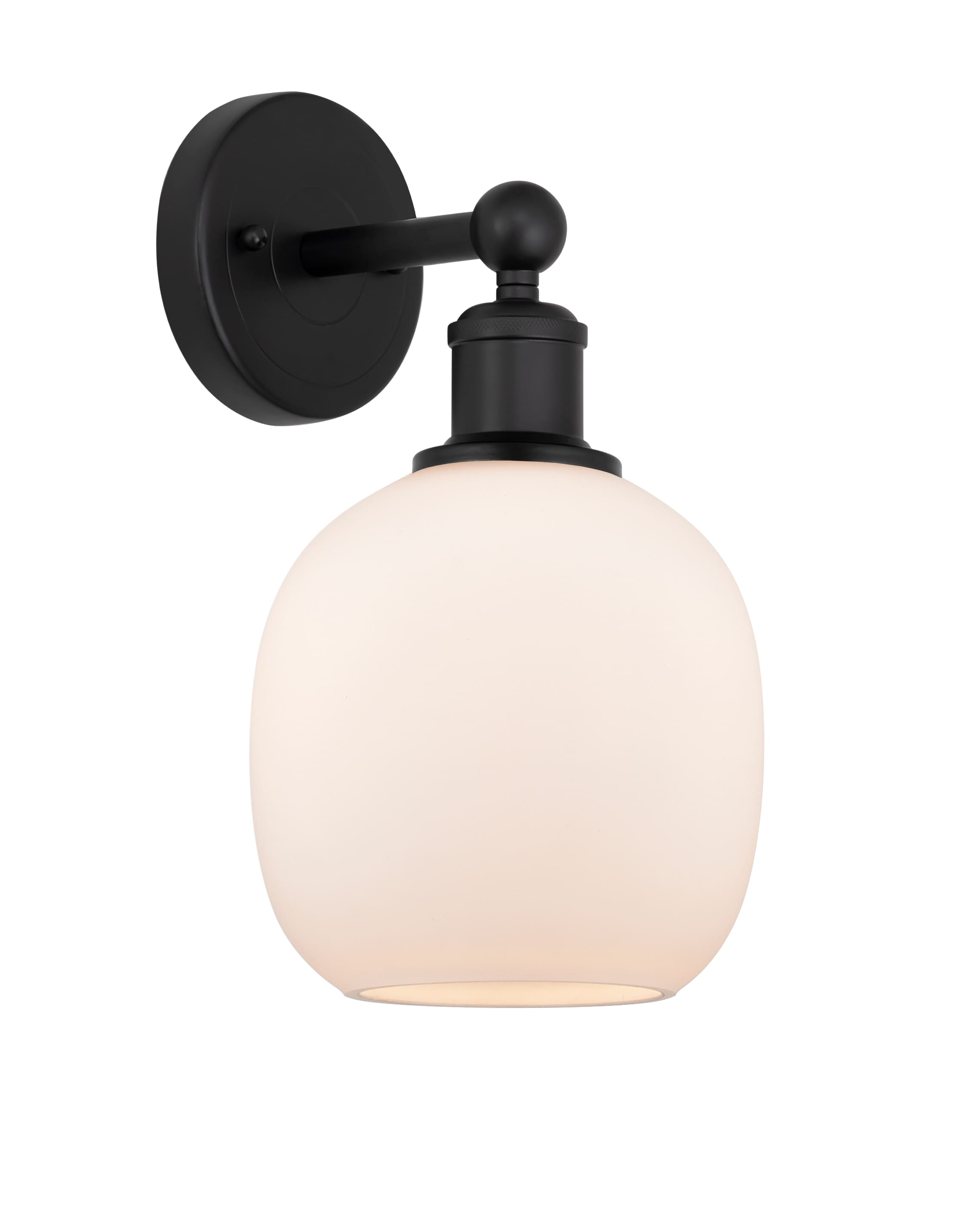 Innovations Lighting 616-1W-BK-G101 Belfast 6-in W 1 -Light Matte Black Industrial Wall Sconce