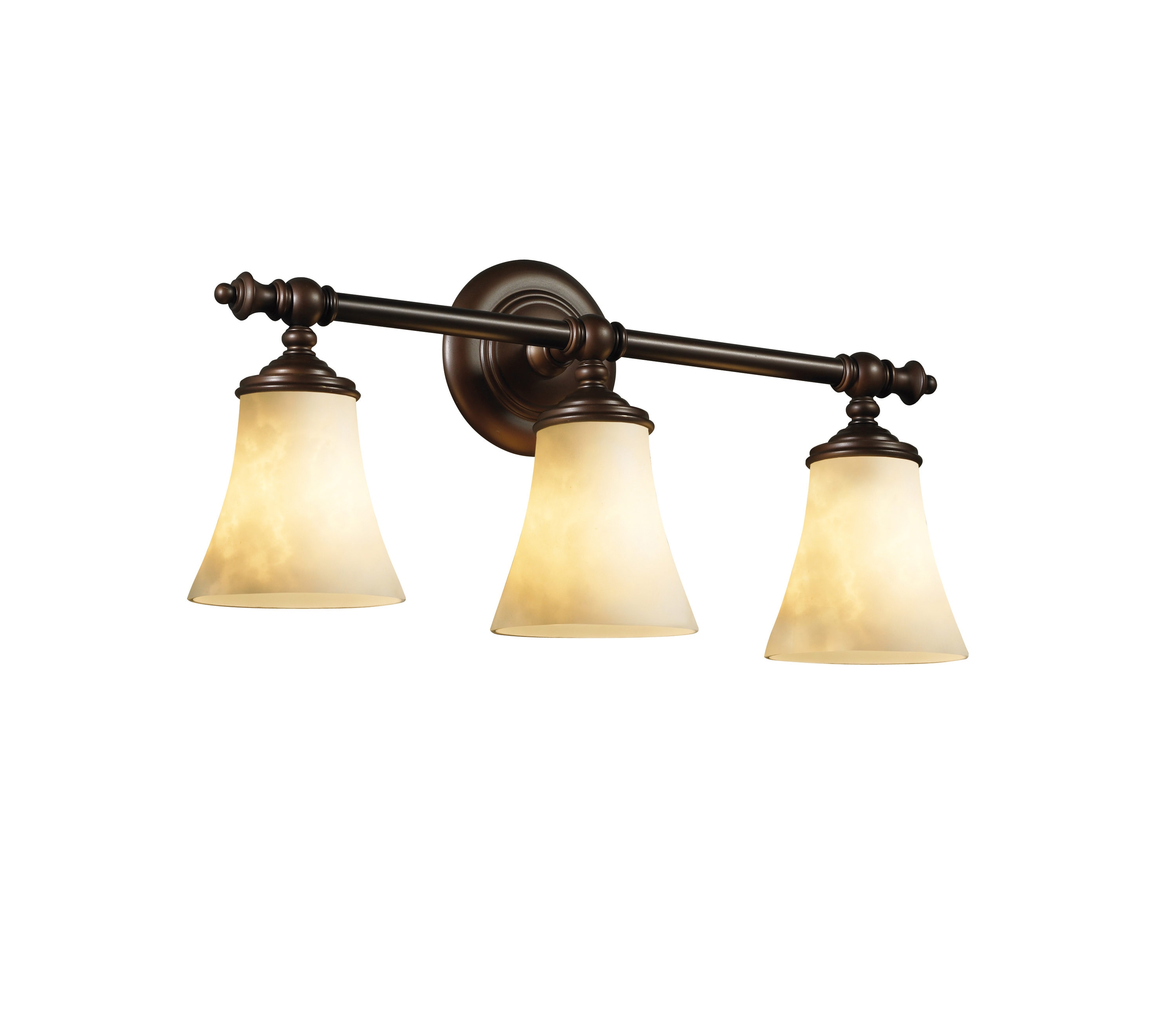 Justice Design Group CLD-8523-20-DBRZ Clouds 22.75-in 3-Light Dark Bronze Transitional Vanity Light