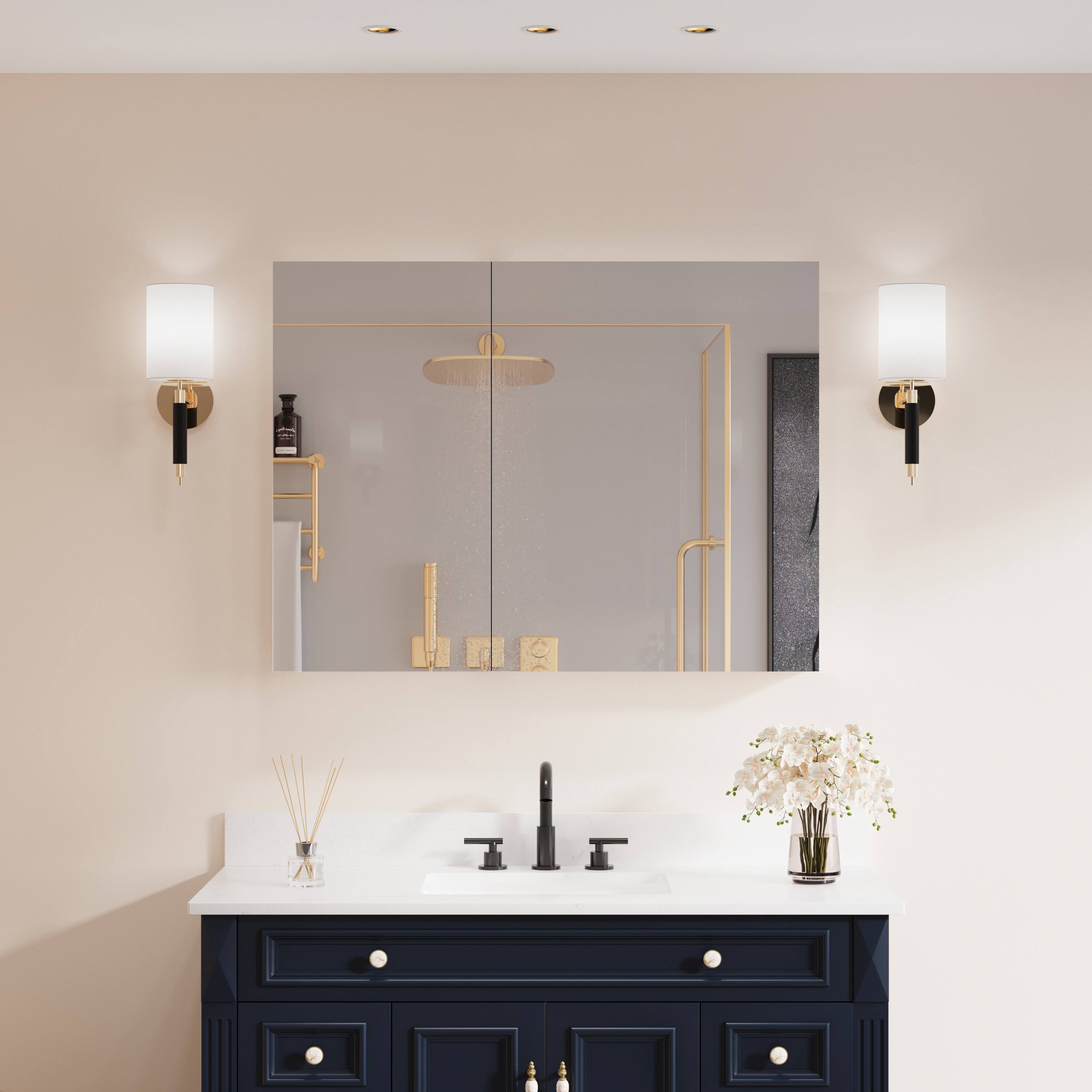 Forclover HBM-2820WH Bathroom-Medicine-Cabinets - View #2