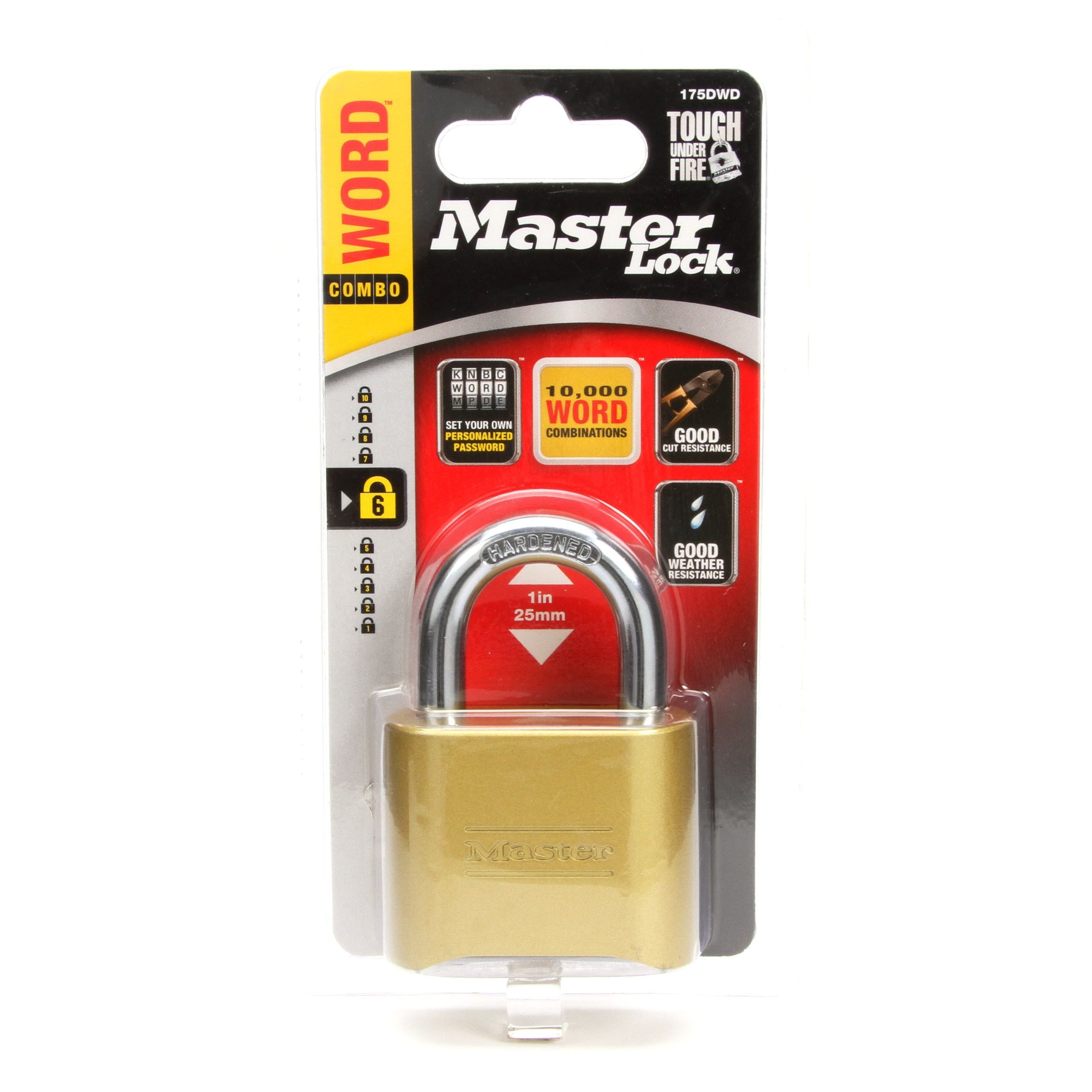 Master Lock 140D Solid Brass Keyed Different Padlock with 1-9/16-Inch Wide  Body, 7/8-Inch Shackle