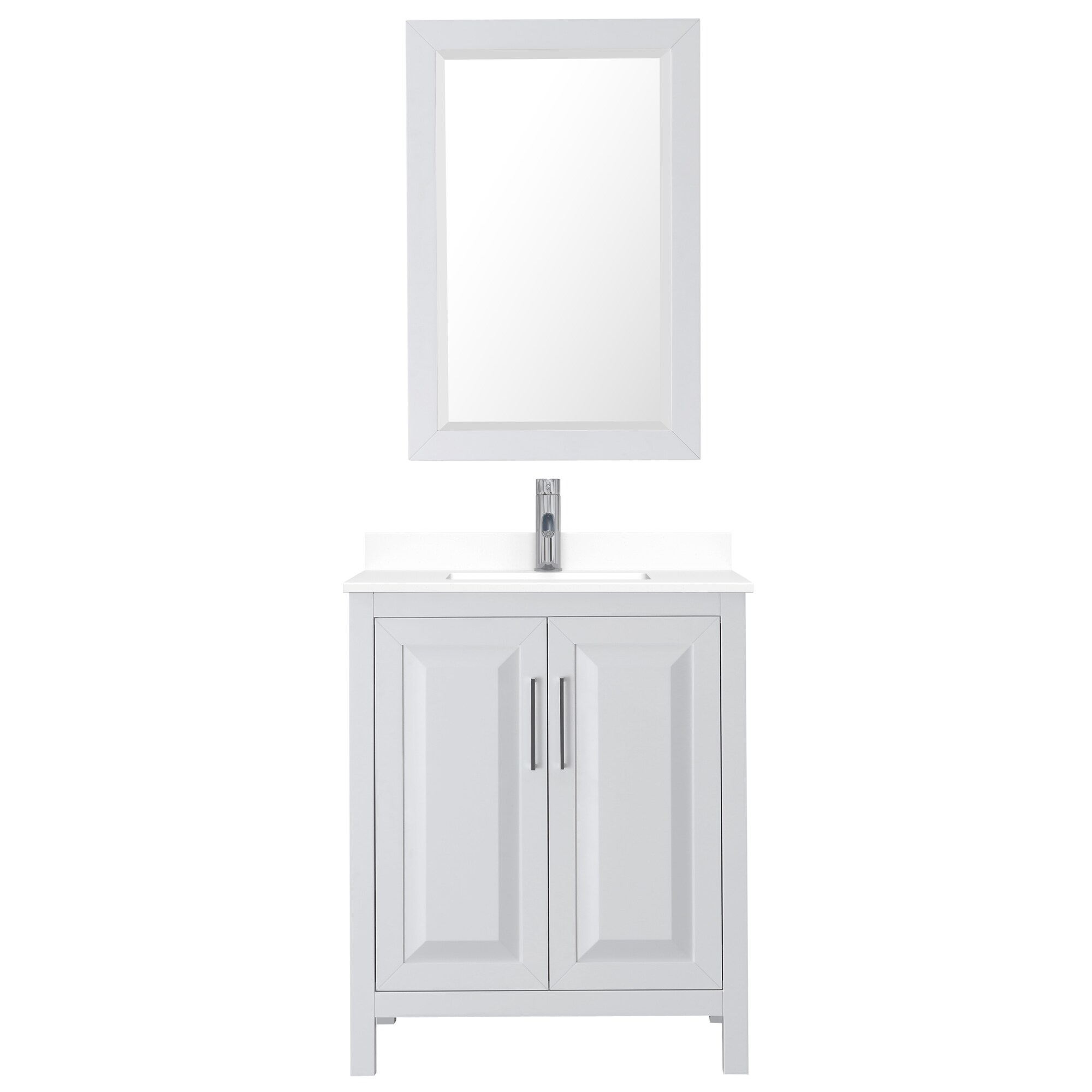 Wyndham Collection WCV252530SWHWCUNSM24 Bath-Vanity-Combo - View #3