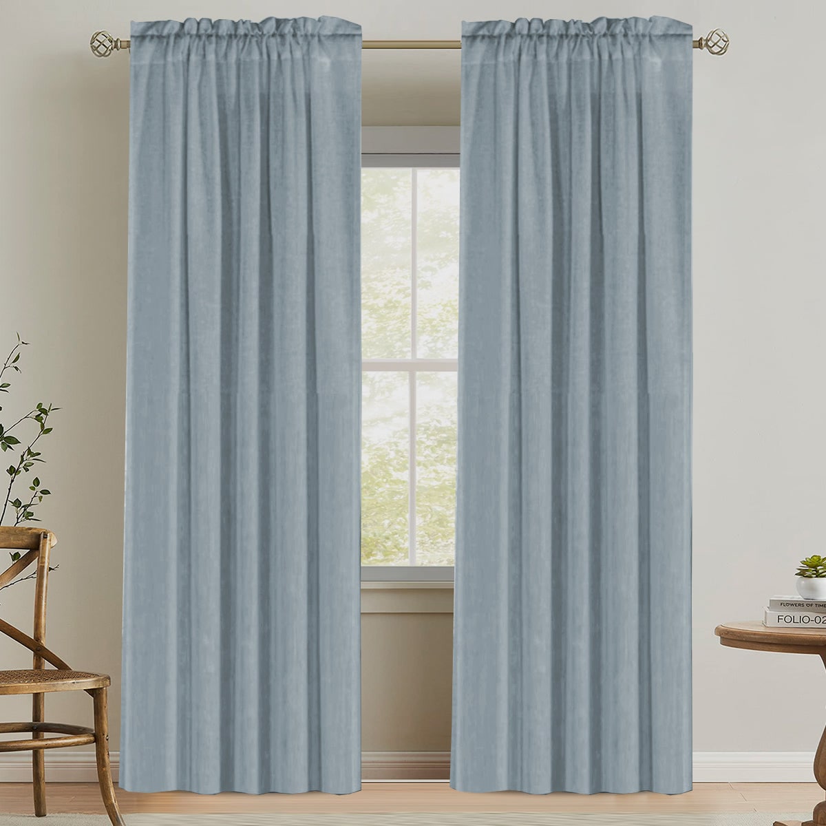 H.Versailtex RODDM5296NATURAL curtains - View #6
