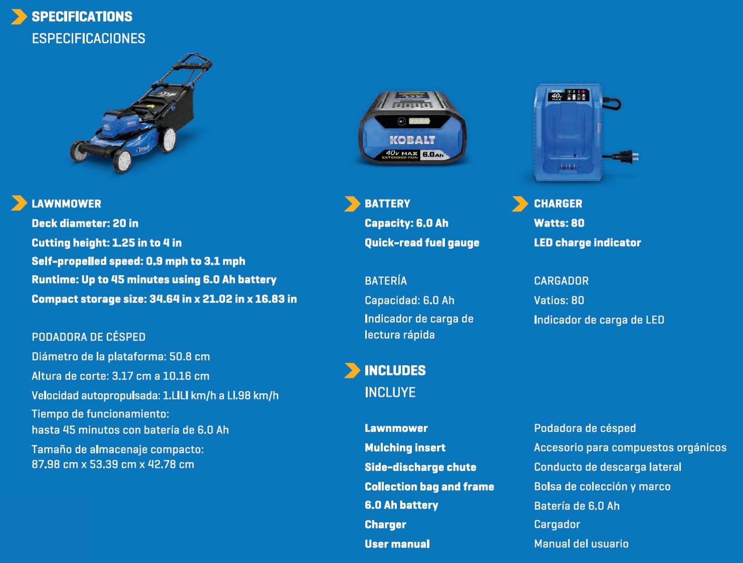 Kobalt KSPM 1040A-03 Cordless-Elec-Push-Mowers - View #4