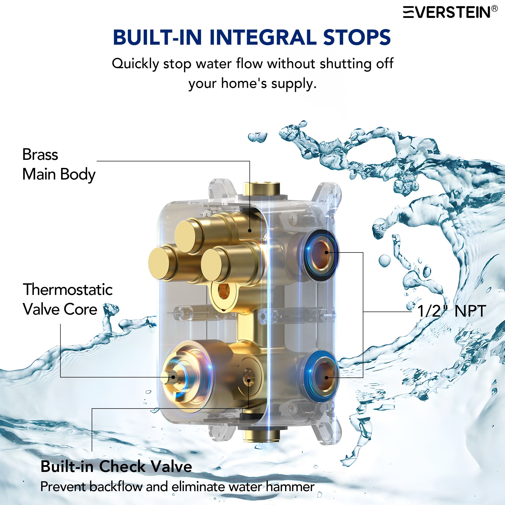 EVERSTEIN Q-927-OTOP Tub-Shower-Faucets - View #9