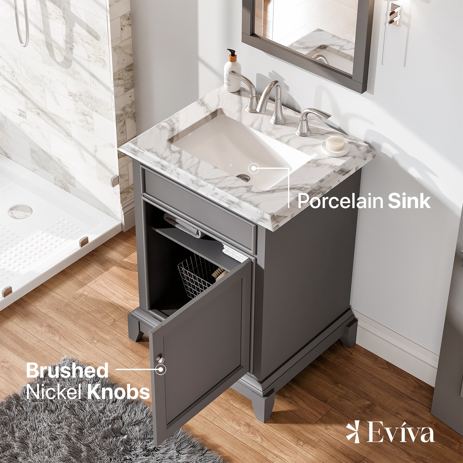 Eviva EVVN707-24GR Bath-Vanity-Combo - View #4