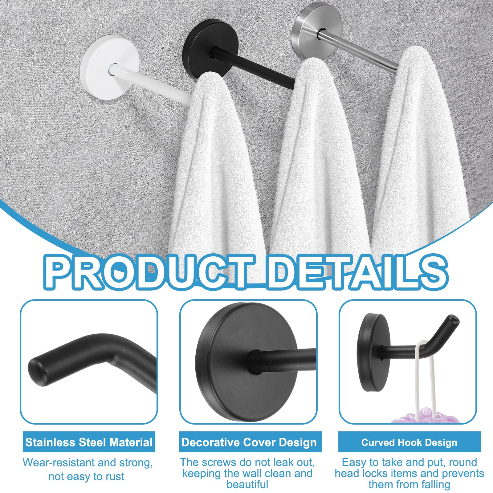 Unique Bargains S25093001UX3586 Robe-Hooks - View #3