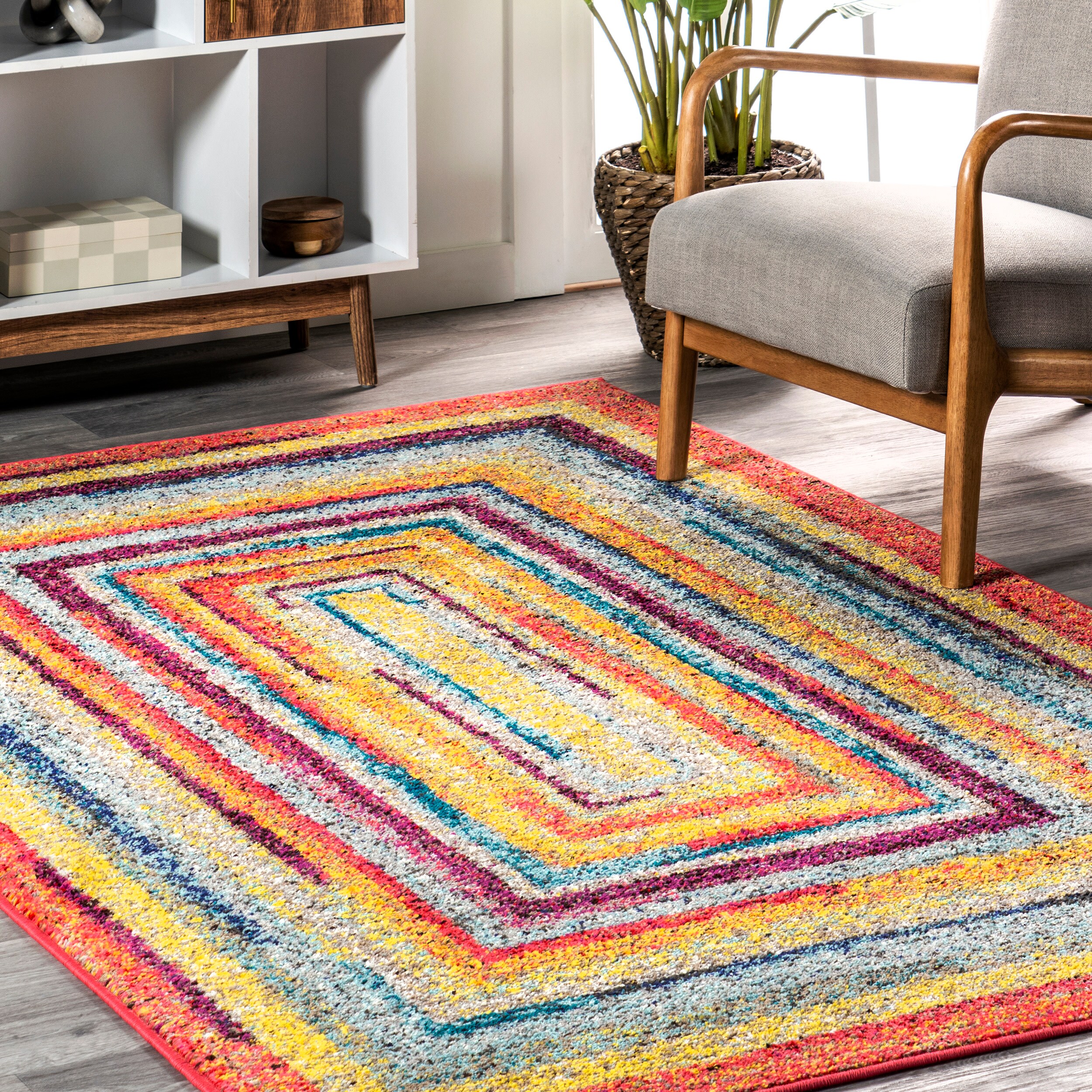 nuLOOM Hargis 2 X 12 (ft) Indoor Geometric Runner Rug in the Rugs  department at