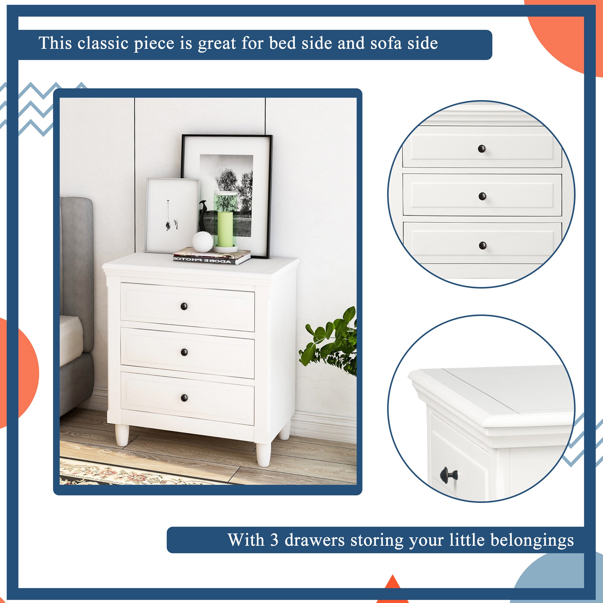 Mondawe White Pine Nightstand in the Nightstands department at Lowes.com