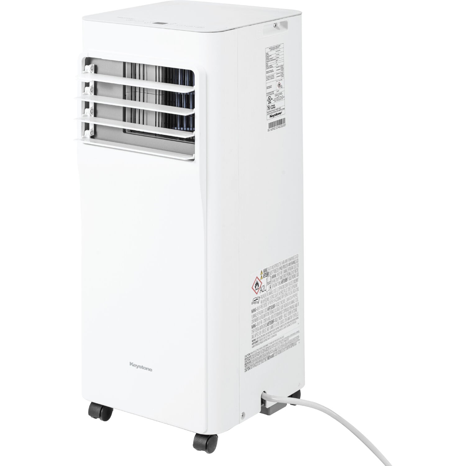 Keystone White Portable Air Conditioner with Remote and Sleep Mode