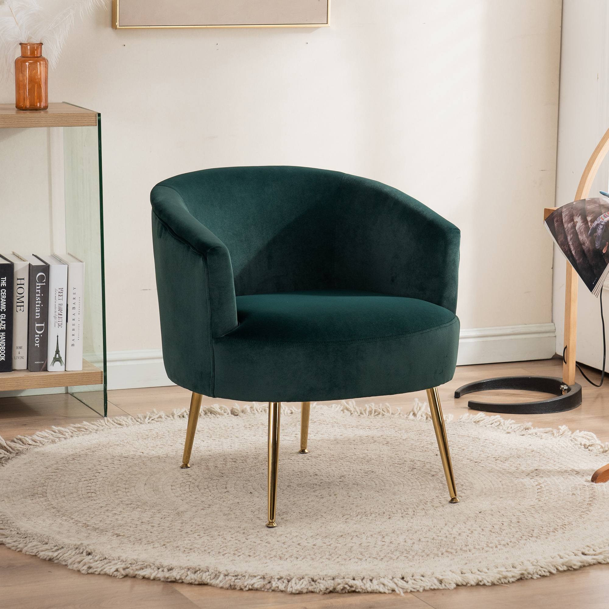 Pale green velvet discount chair