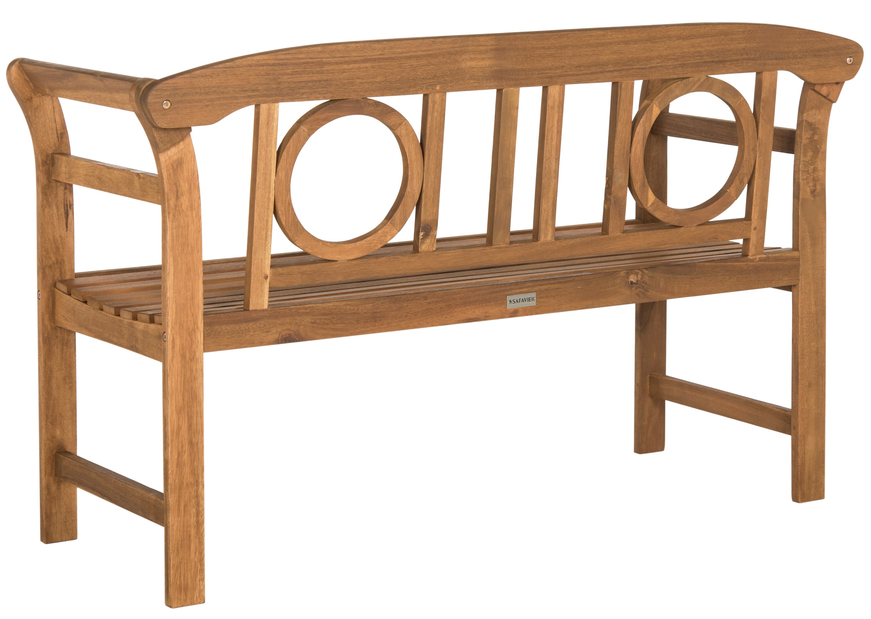 Safavieh PAT6743A Moorpark 49.2-in W x 31.1-in H Natural Acacia Traditional Bench