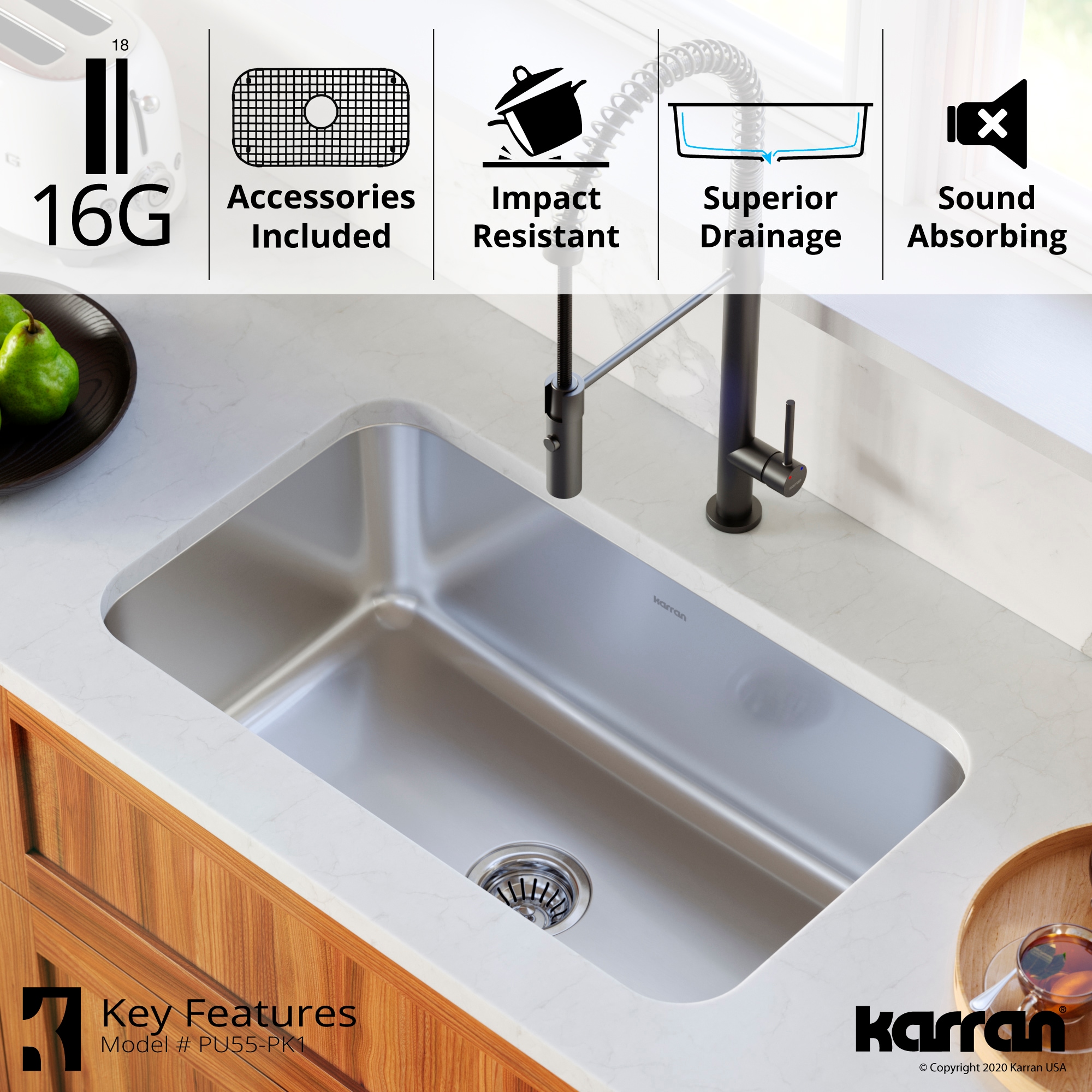 Karran PU55-PK1 Kitchen-Sinks - View #7