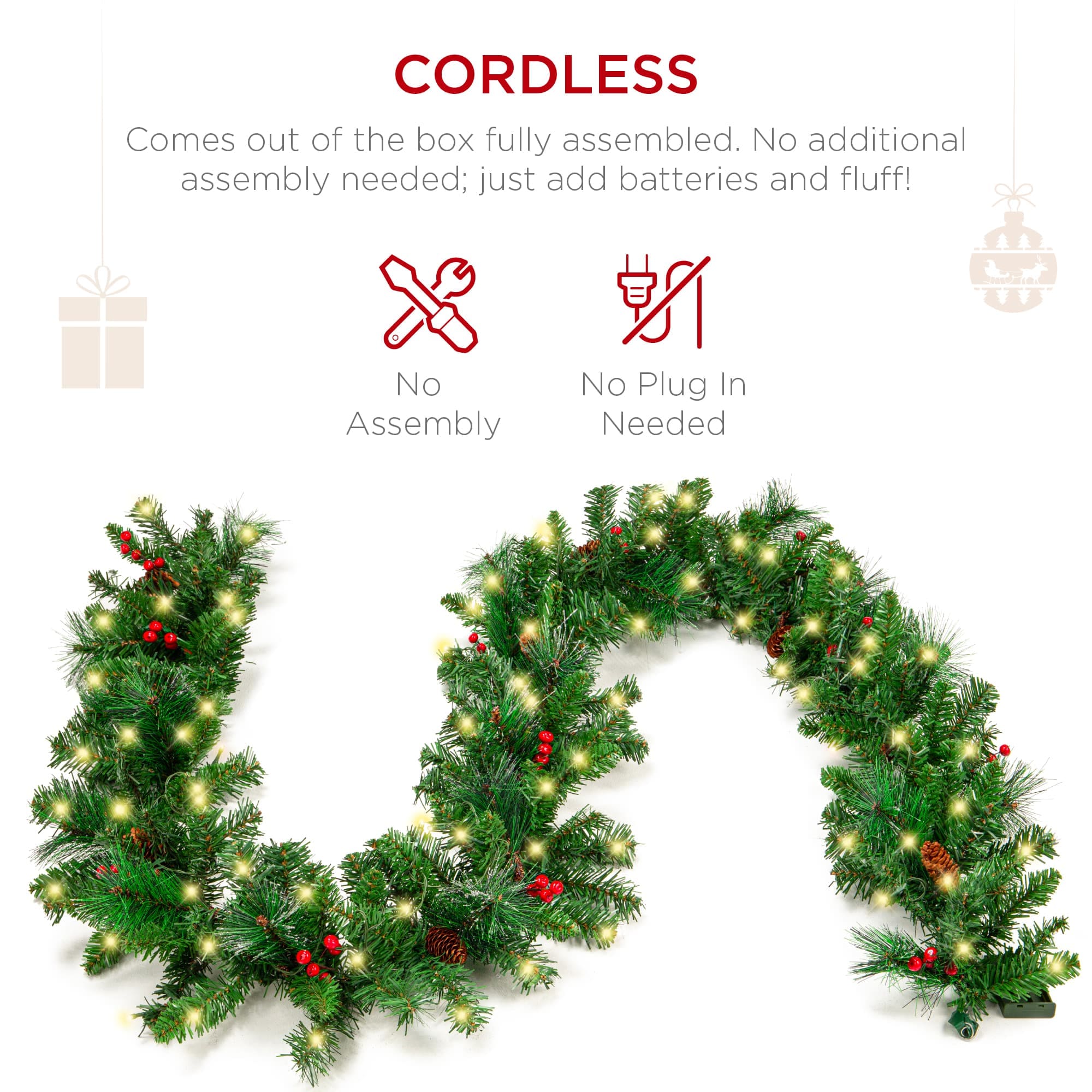 Best Choice Products SKY3022 Artificial-Christmas-Garland - View #4