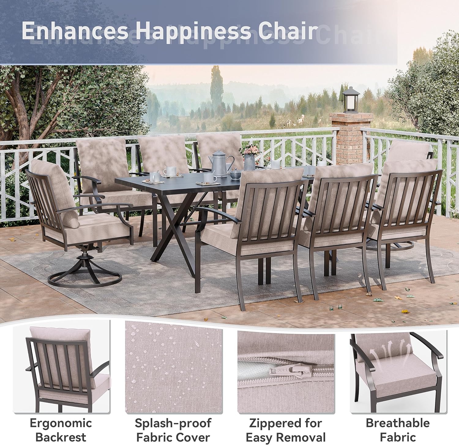 ALAULM LS-6&2DM-SAND Patio-Dining-Sets - View #3
