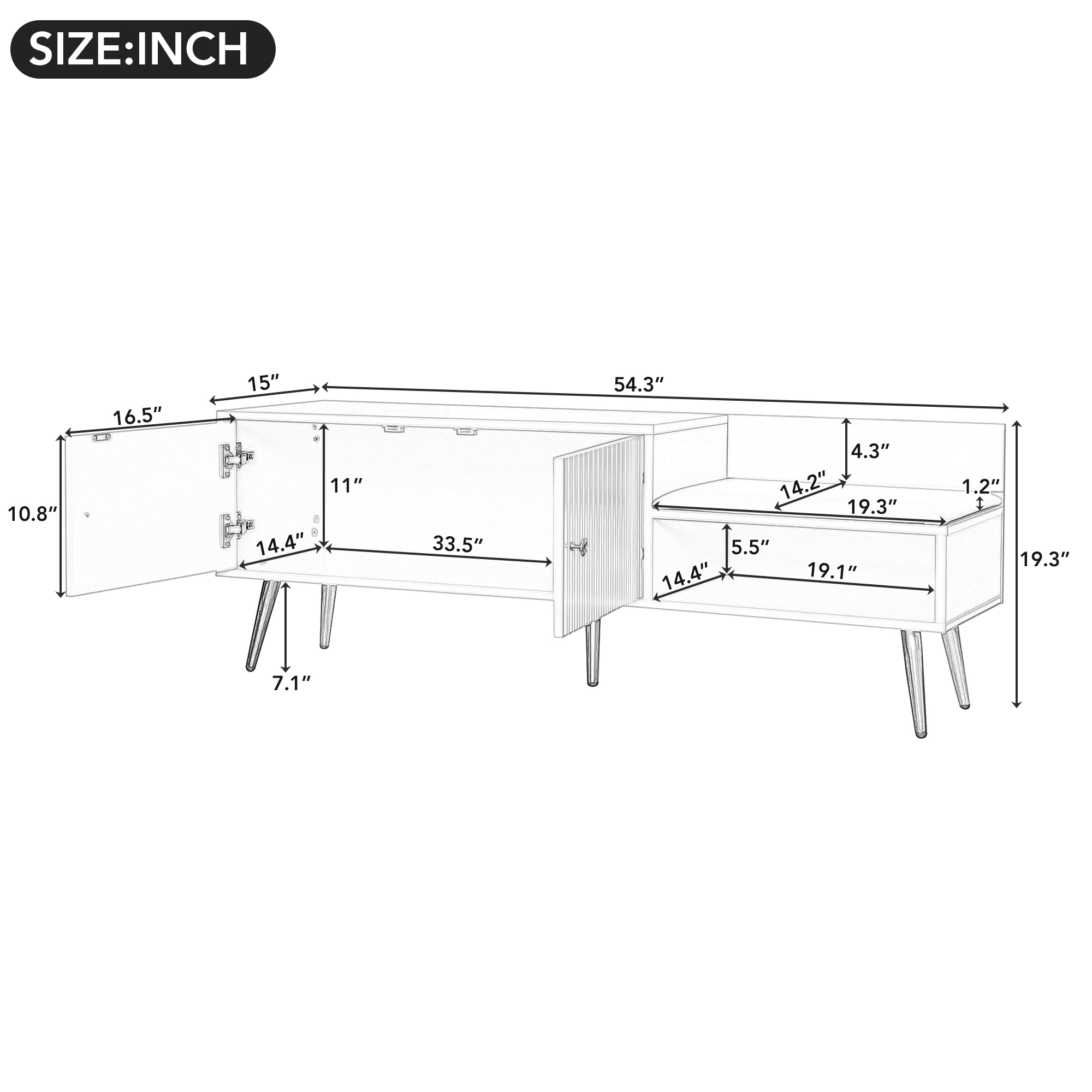 ModernLuxe WF531237AAK bench - View #3