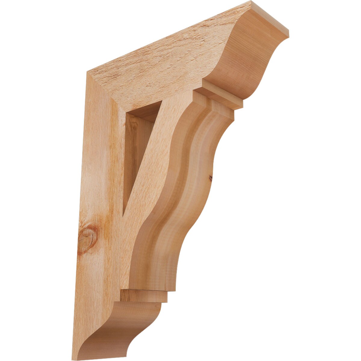 Ekena Millwork BKT06X20X28FST01RWR Funston traditional rough sawn 6-in x 20-in x 28-in Western red cedar Brown Wood Standard bracket