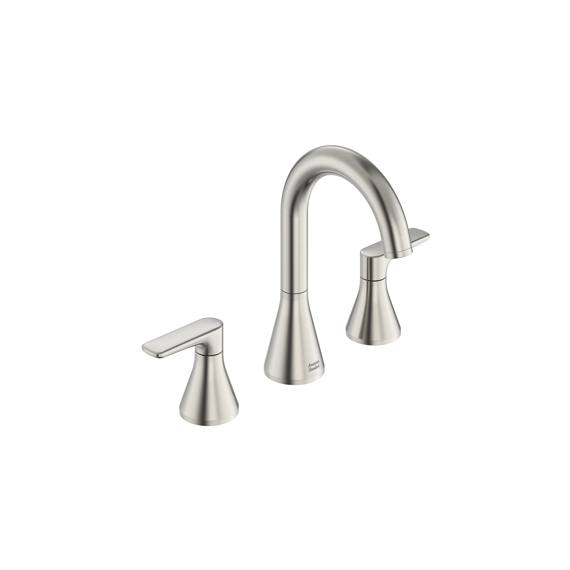 American Standard 7061801.295 Aspirations BRUSHED NICKEL Widespread 2-handle WaterSense High-arc Residential Handle Bathroom Sink Faucet with Drain
