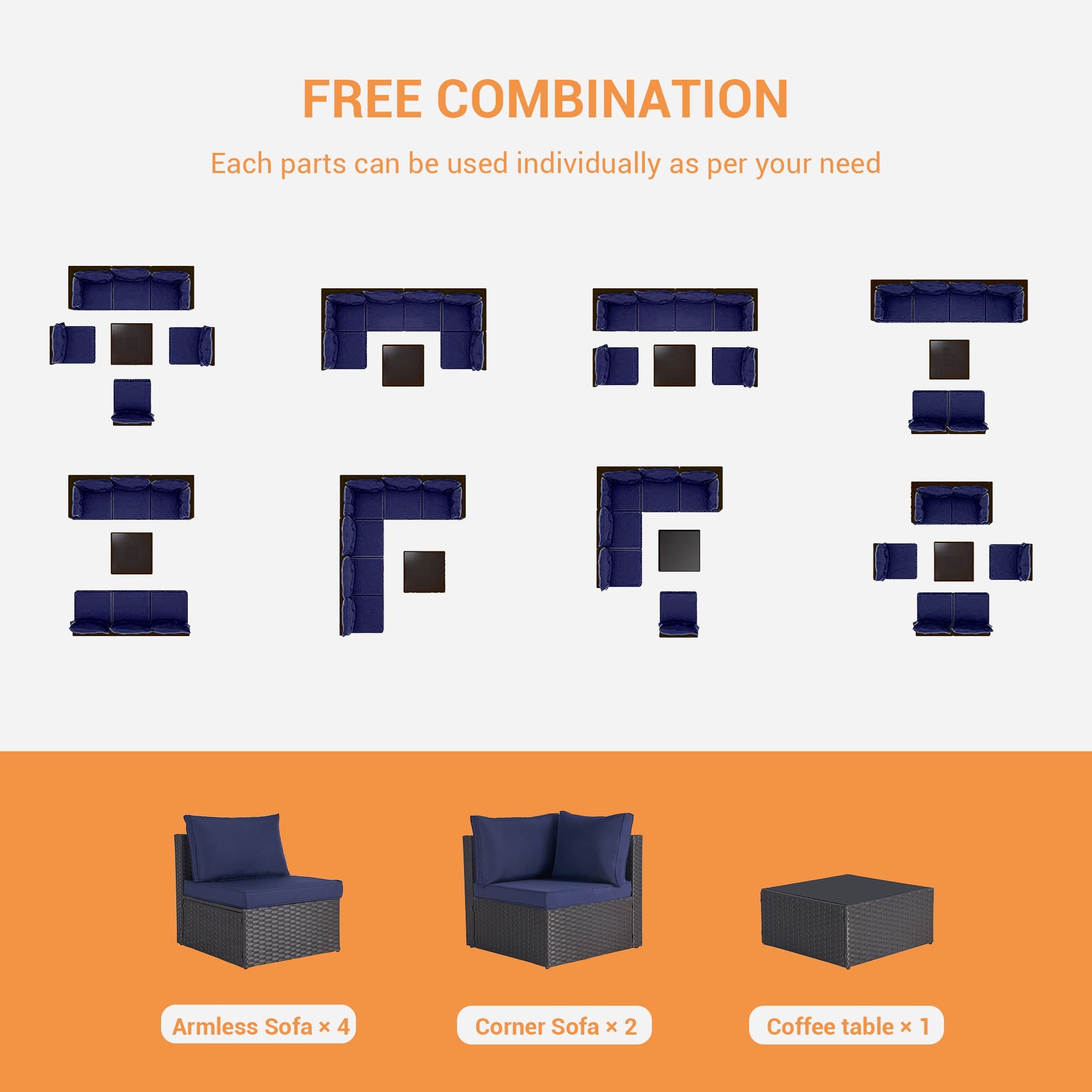 SANSTAR L-WS701-NY-V1 Patio-Conversation-Sets - View #3