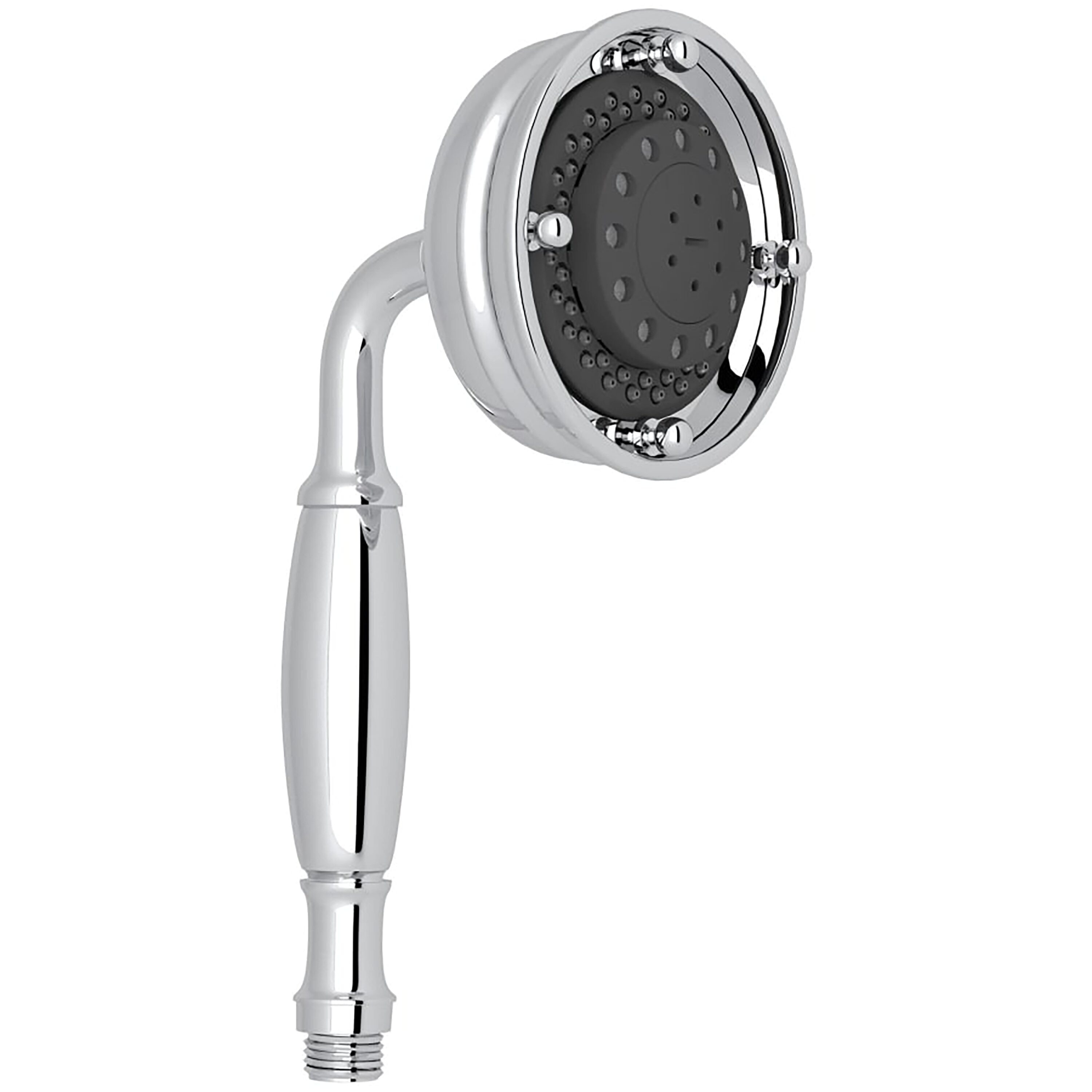 Classic Polished Chrome Handheld Showerhead with Brass Handle