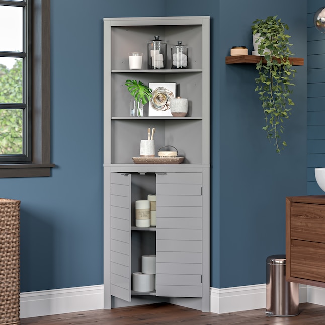 Freestanding Corner Linen Cabinet