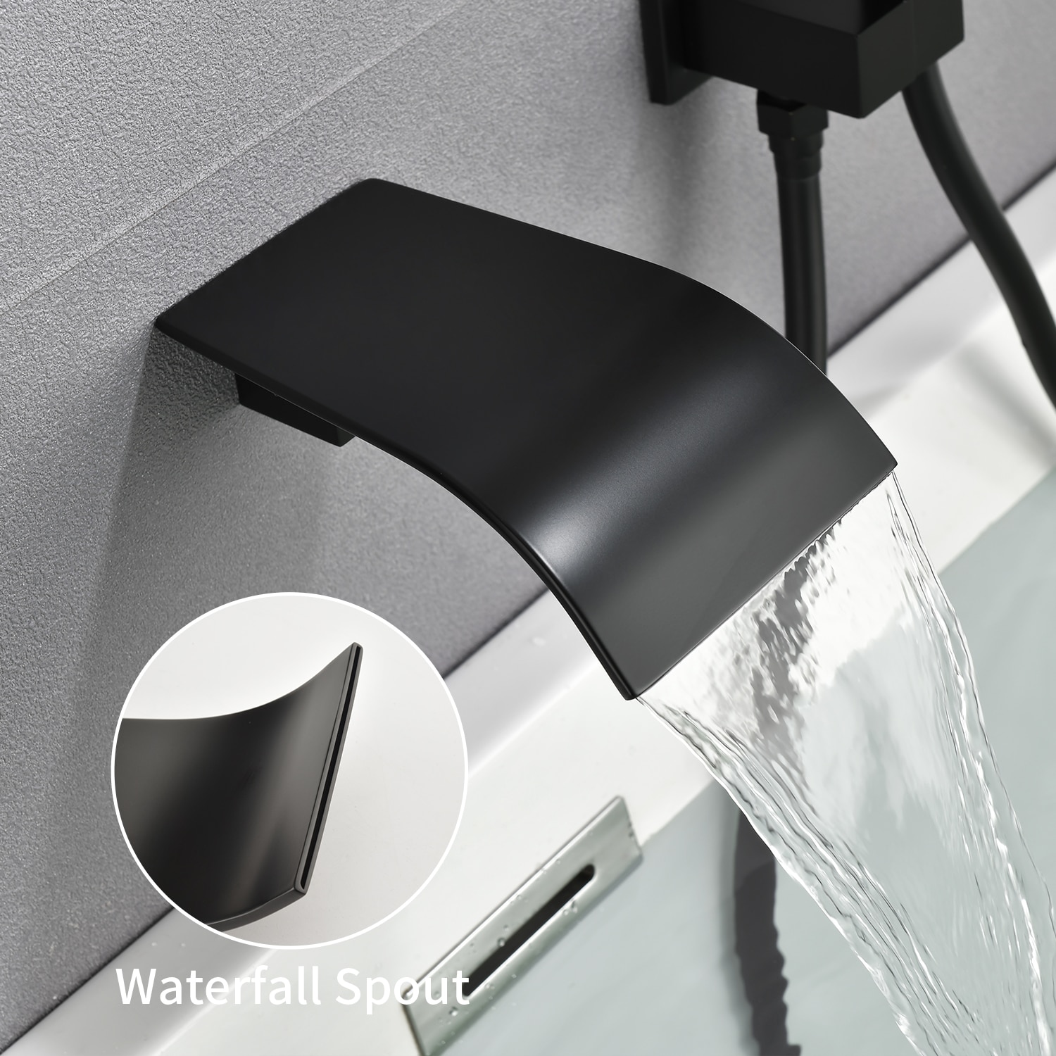 WELLFOR CR-P-WM-2W01MB Roman-Tub-Faucets - View #4