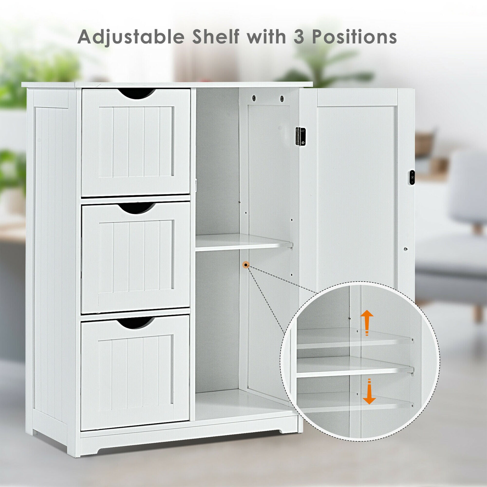 WELLFOR OUJ66236WH Linen-Cabinets - View #7