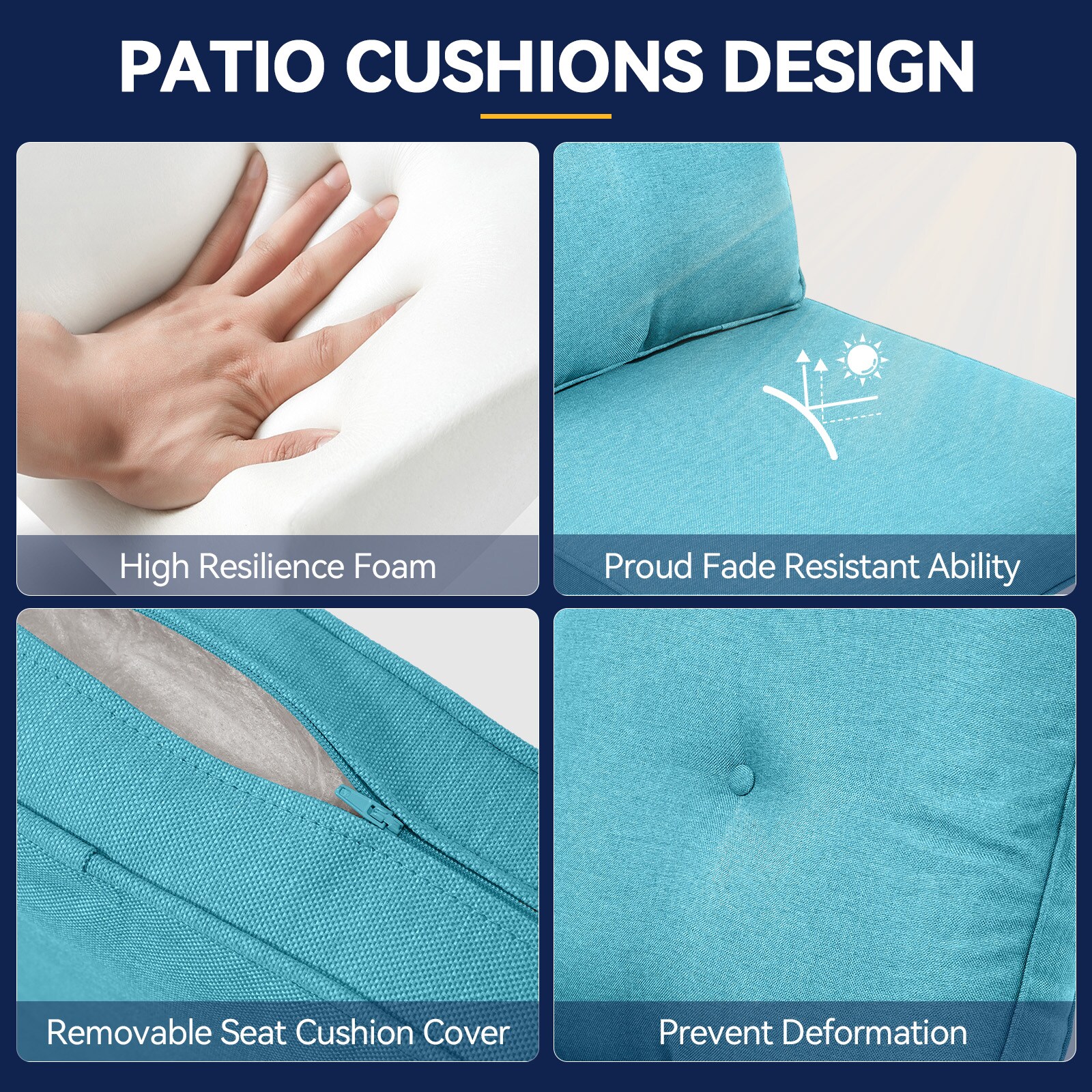 Jeehope PAZBD006-7AA Patio-Furniture-Cushions - View #5