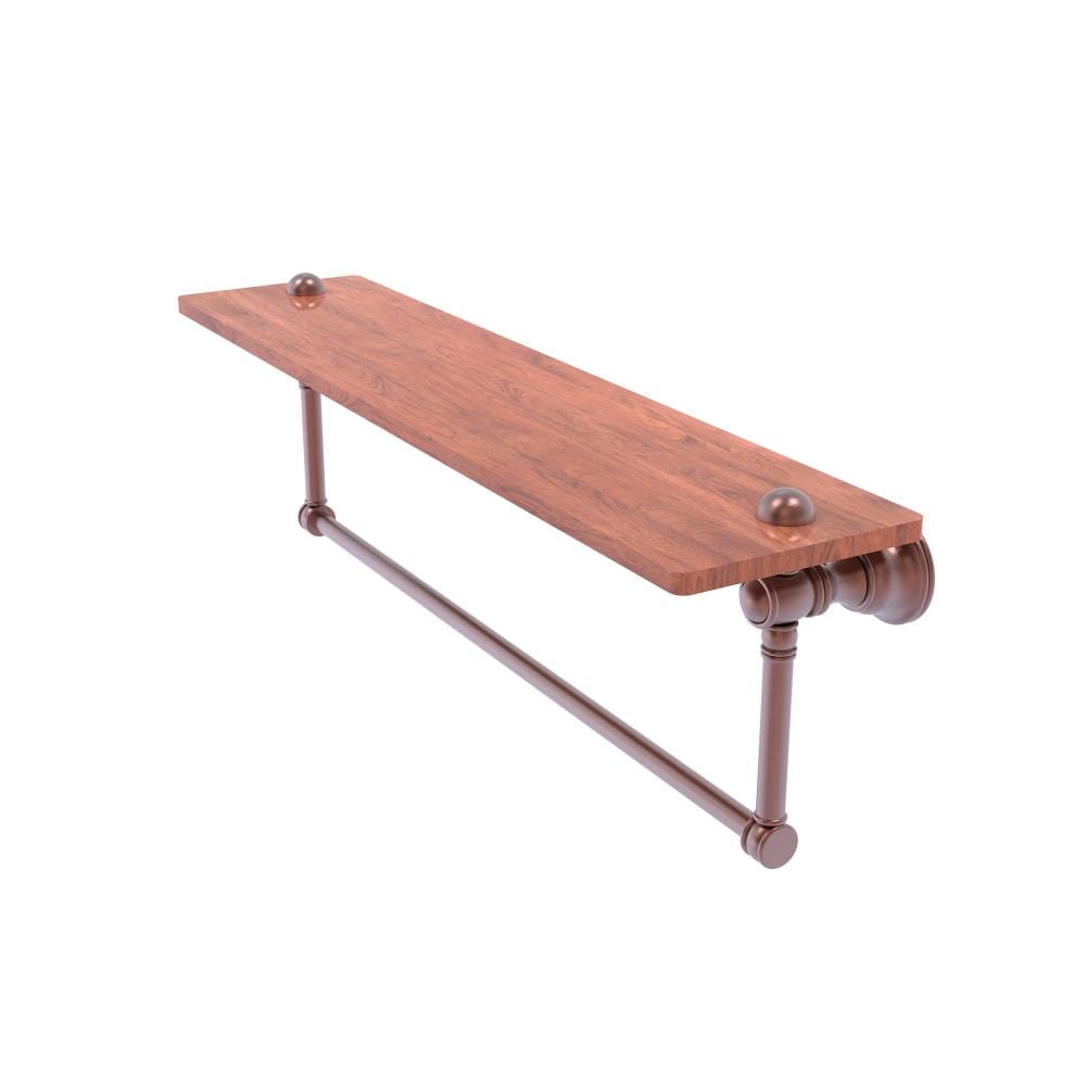 Allied Brass CL-1-22TB-IRW-CA Carolina Antique Copper Wall mount Bathroom Shelf ( 22-in x 7-in x 5-in )