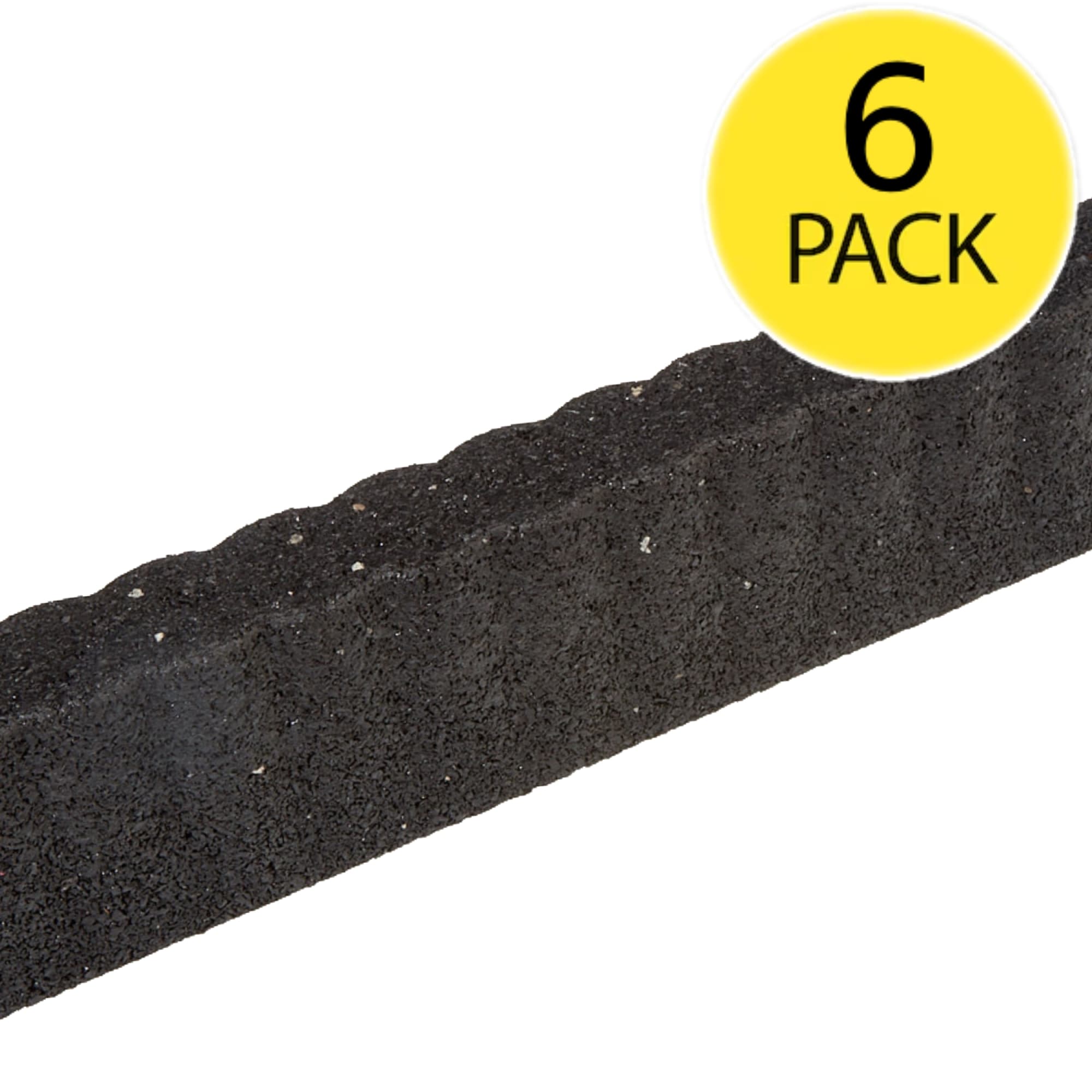 GroundSmart 2-ft x 2-in SmartLoc Ripple Edge 6 -Pack IMC Outdoor Living Rubber Landscape edging section #DCTE2SLBK6