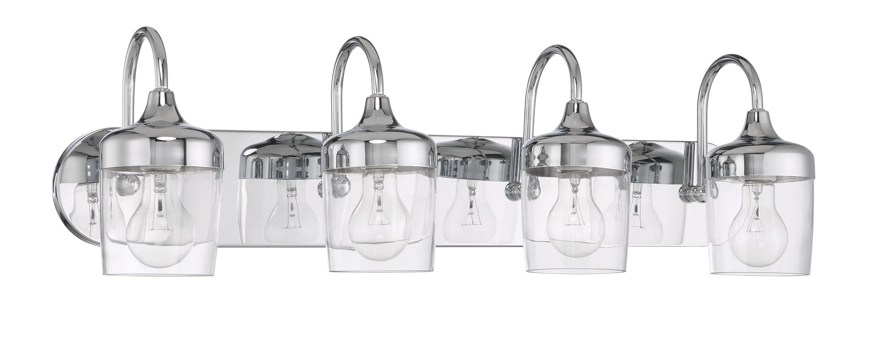 Craftmade 58104-CH Wrenn 30-in 4 -Light Chrome Transitional Vanity light