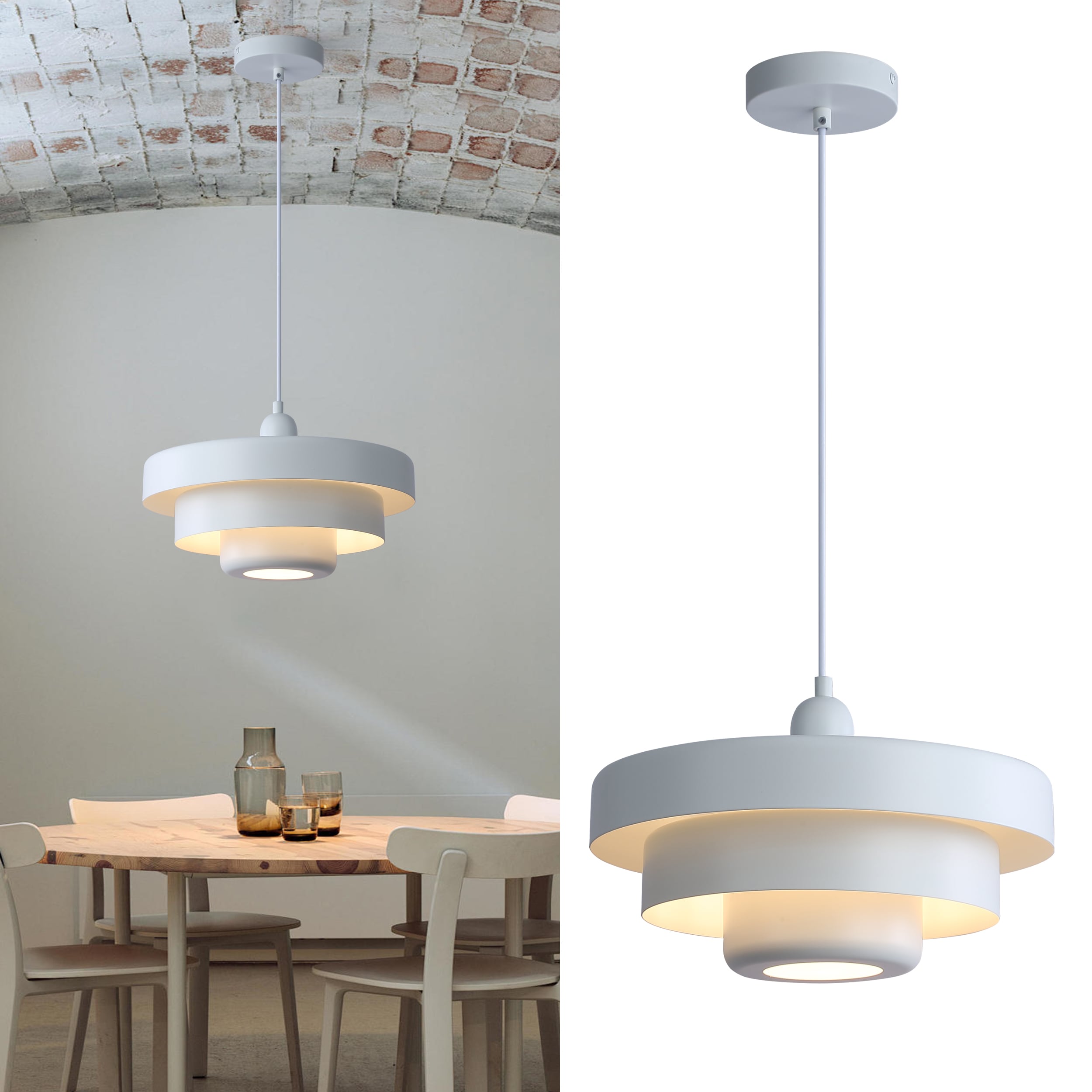 Zompoo 1 -Light White Resin Chandelier
