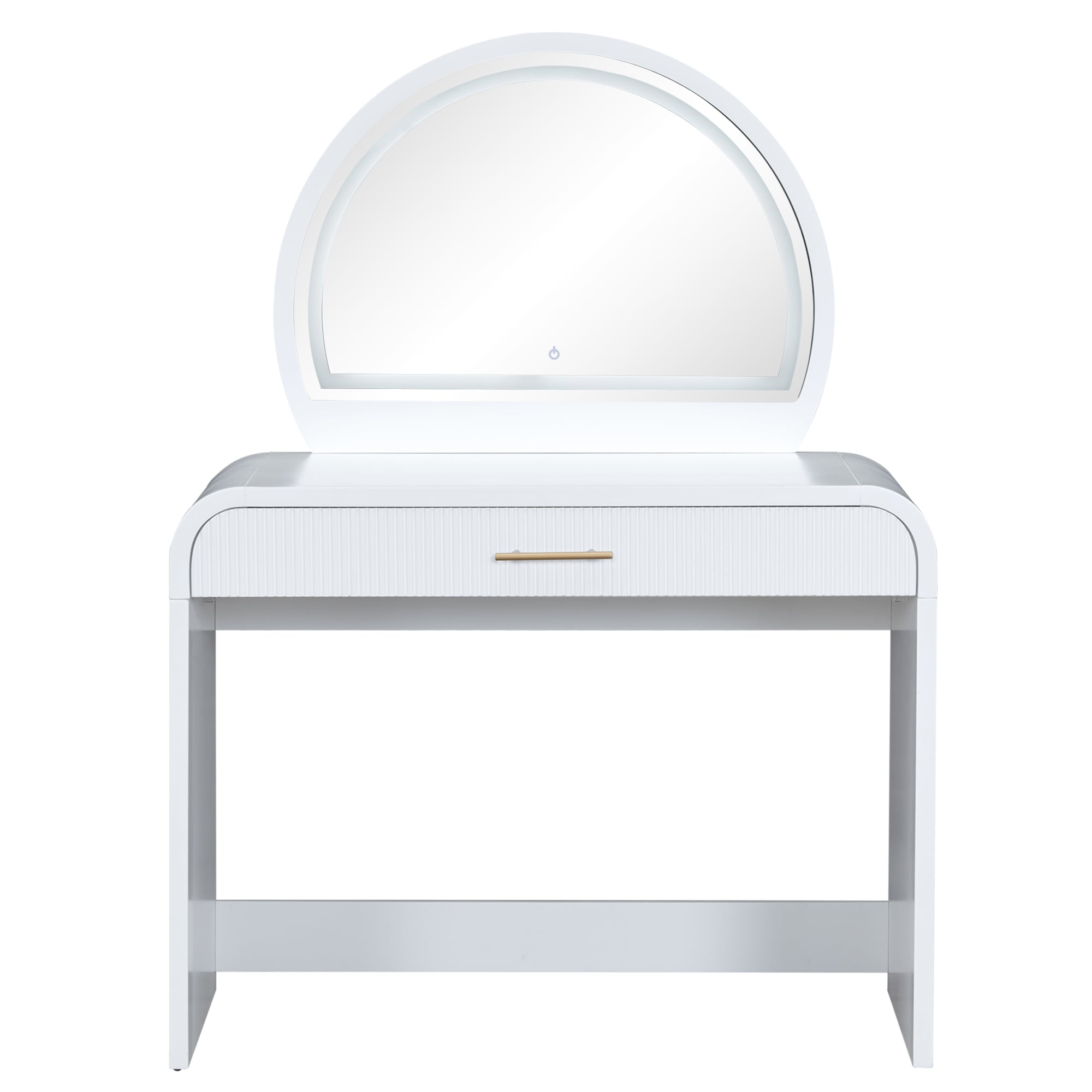 SINOFURN SYD530028BK 39-Inches White Makeup Vanity