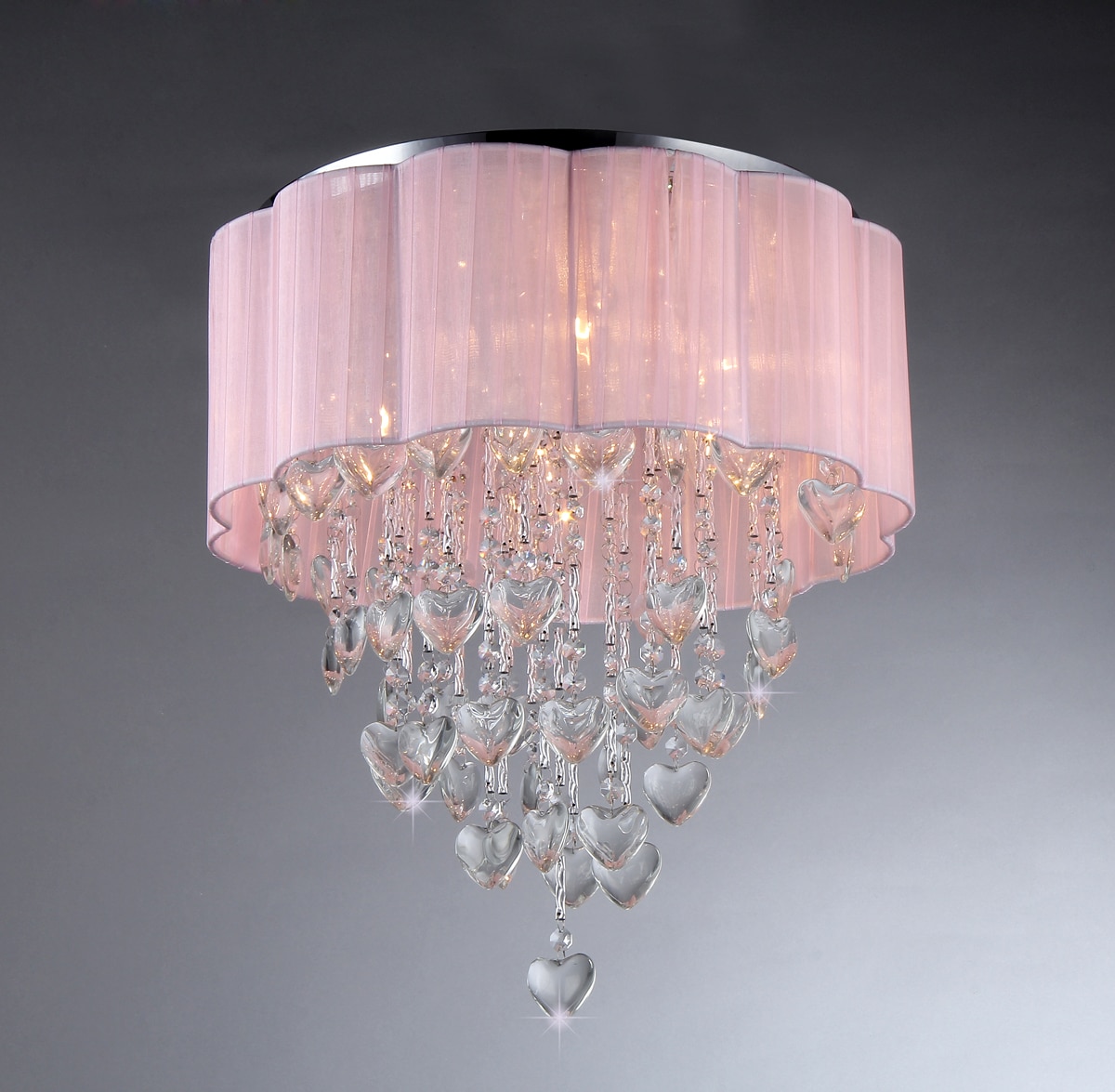 Home Accessories Inc 4-Light Pink Traditional Dry rated Chandelier