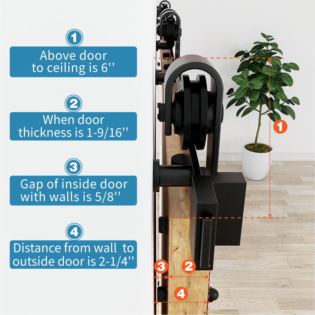 WINSOON GCM2085 Barn-Door-Roller-Kits - View #5