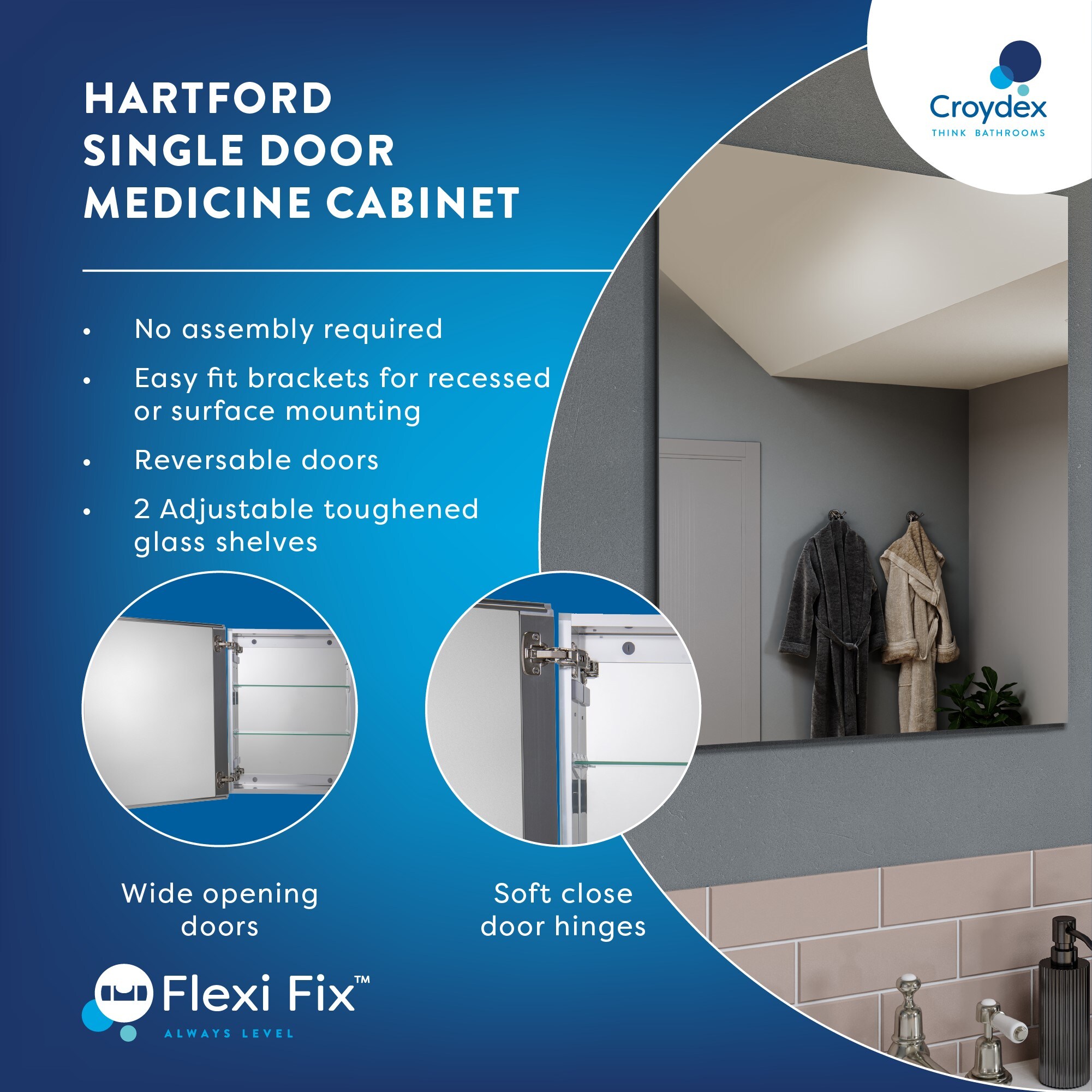 Croydex WC121369US Bathroom-Medicine-Cabinets - View #6