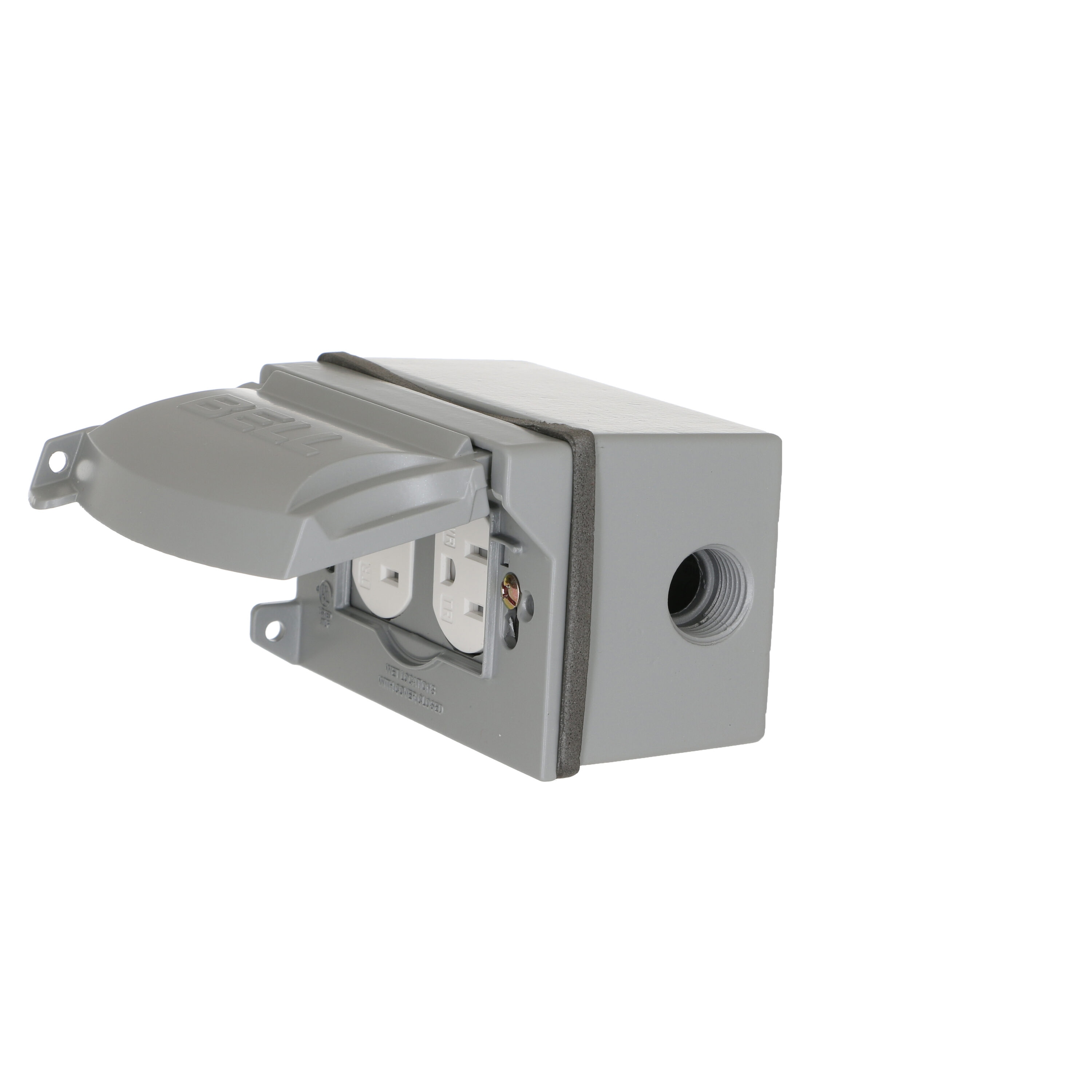 Bell 1-Gang Metal Weatherproof New Work Electrical Box