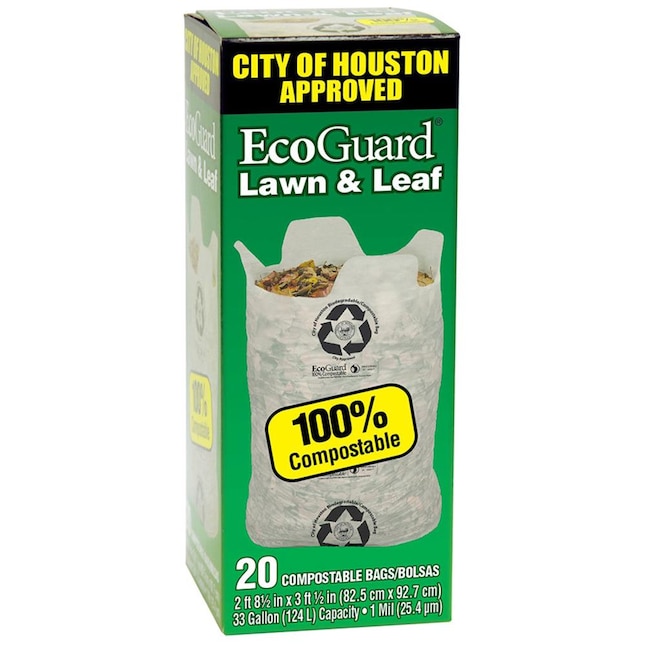 Eco-Guard 20-Pack 33-Gallon Brown Outdoor Plastic Recycling Flap Trash Bag  at