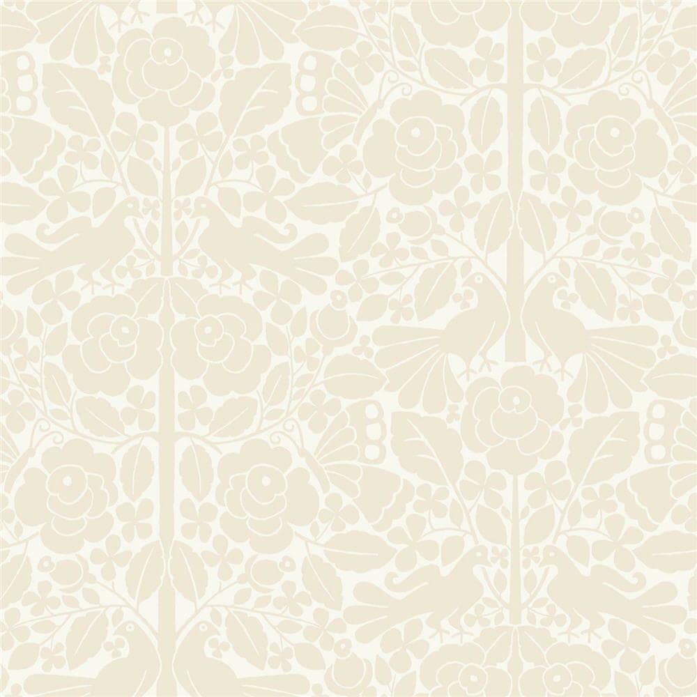Magnolia Home MK1163 56-sq ft Tan Paper Animals Prepasted Soak and Hang Wallpaper
