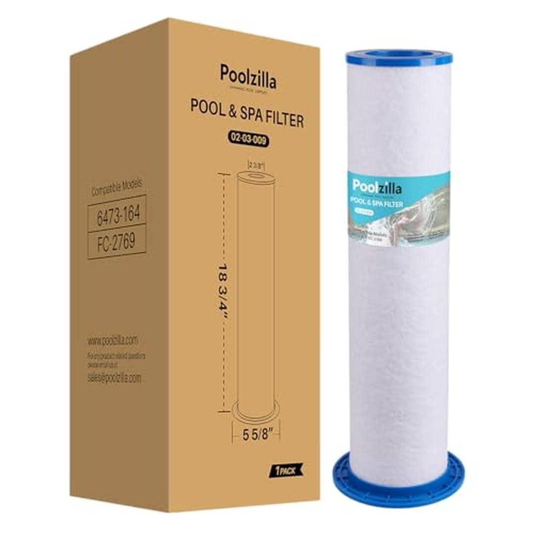 Poolzilla 02-03-009-1PK Replacement Spa Filter Cartridge Compatible with Sundance 6473 164 Sundance Micro Clean Inner UFC 164 Filbur FC 2769 SD 01293 AK 6473164