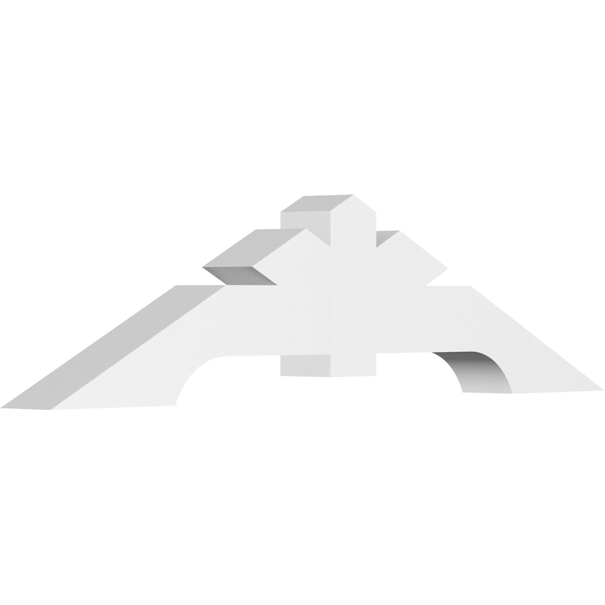Ekena Millwork GBP072X18X0606VAN00 Vanguard White PVC Gable bracket