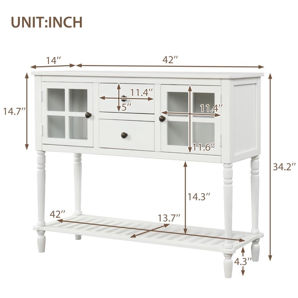 CASAINC Modern Mdf Panels Console Table in the Console Tables ...