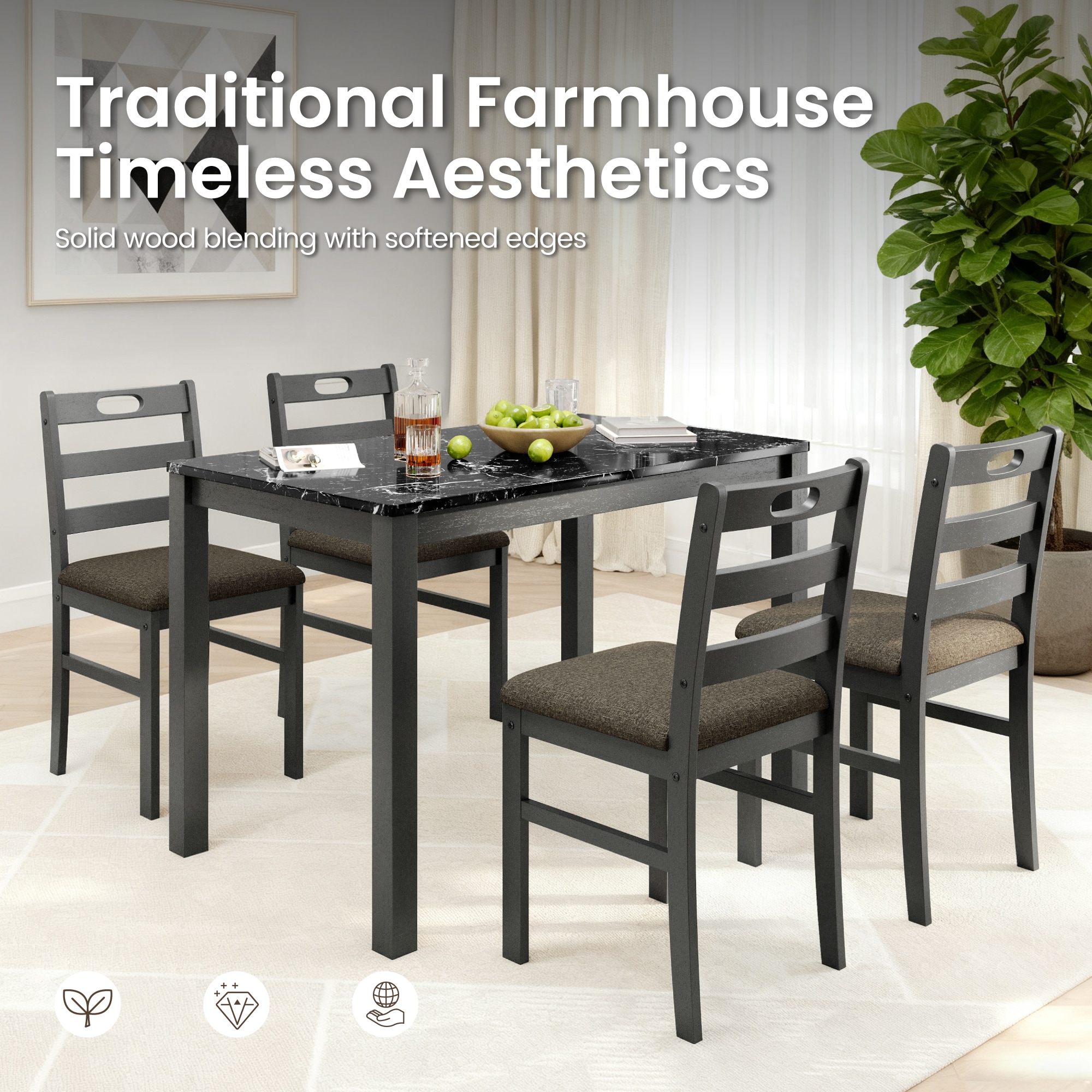 Sunshine Valley IF901-S02-BK Dining-Sets - View #2