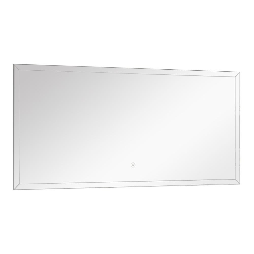 Transolid TLMF4722 Finn 47.24-in x 21.65-in Lighted Silver Frameless Bathroom Vanity Mirror