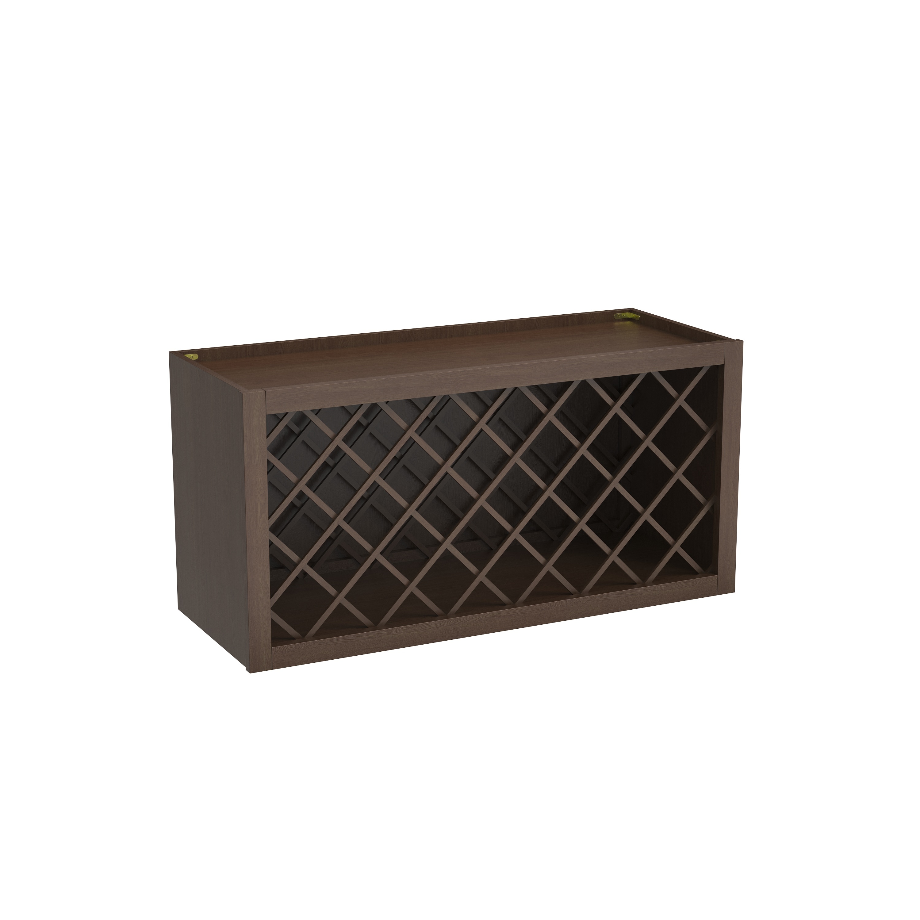 CASAINC 36 in. W x 13.5 in. D x 18 in. H Open Wall Wine Rack in Truffle Brown for Kitchen Storage