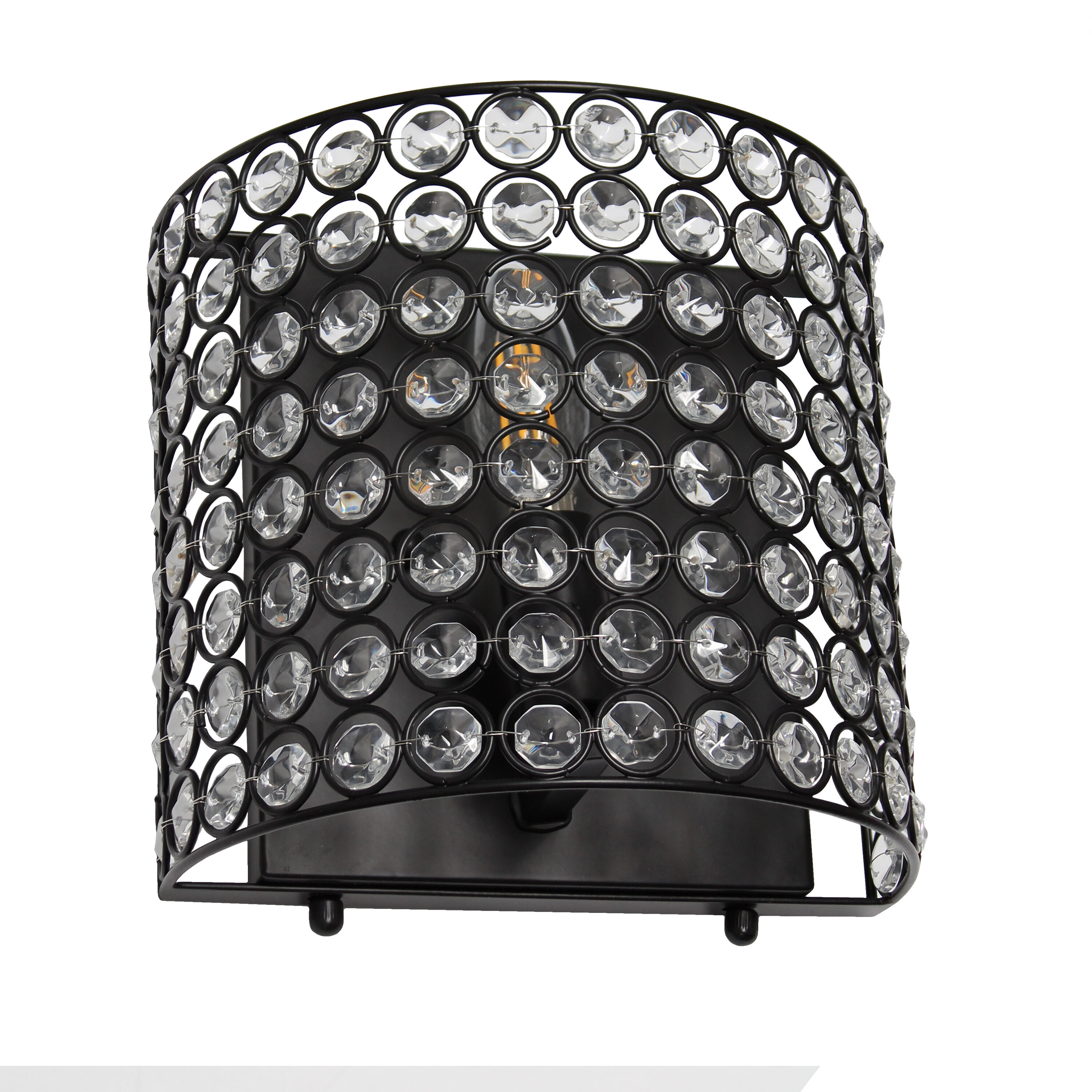 Lalia Home LHW-2000-BK 8-in W 1 -Light Matte Black Wall Sconce