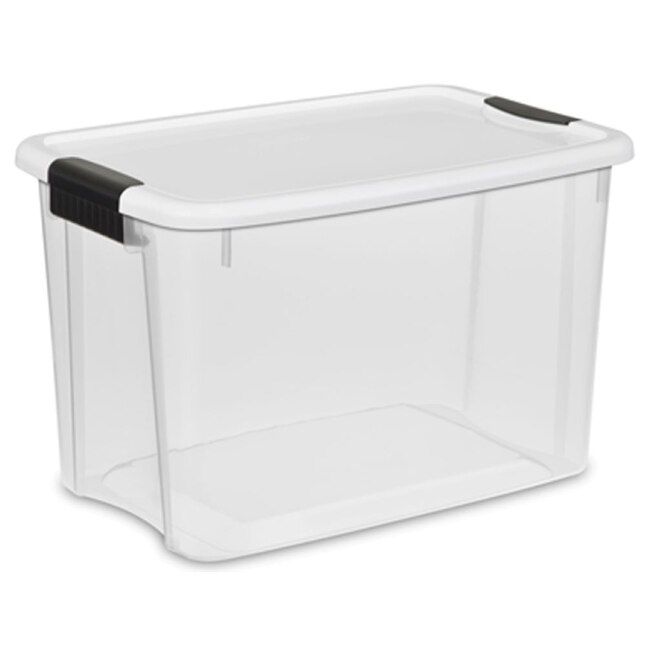 Sterilite Plastic FlipTop Latching Storage Box Container 30 Pack Clear