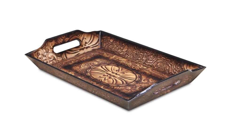 Cheung's FP-2432A 10.25-in x 16.25-in Brown Rectangle Serving Tray