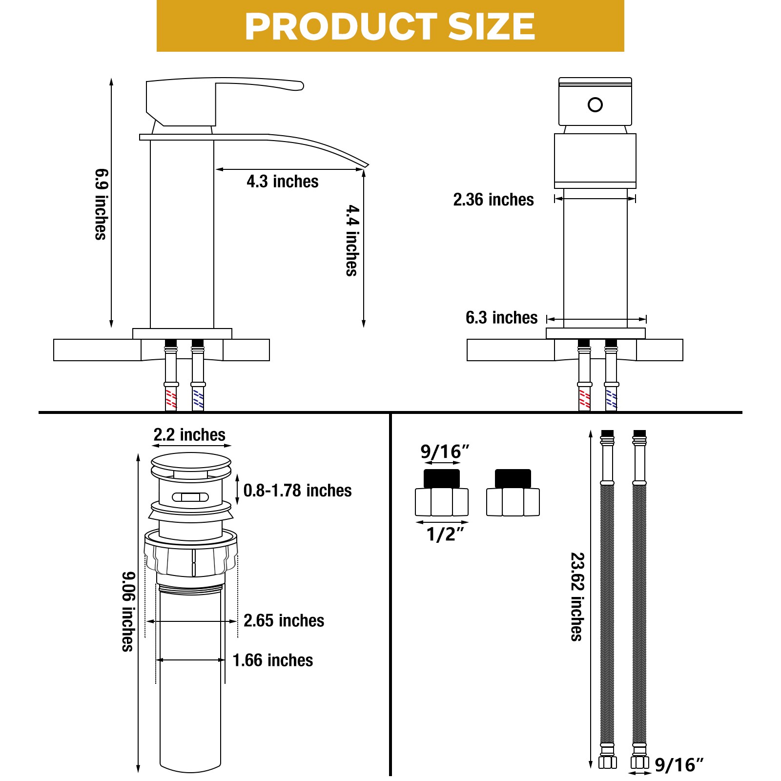BOKETTO TPLT-003DG-DP-XS Lavatory-Faucets - View #7